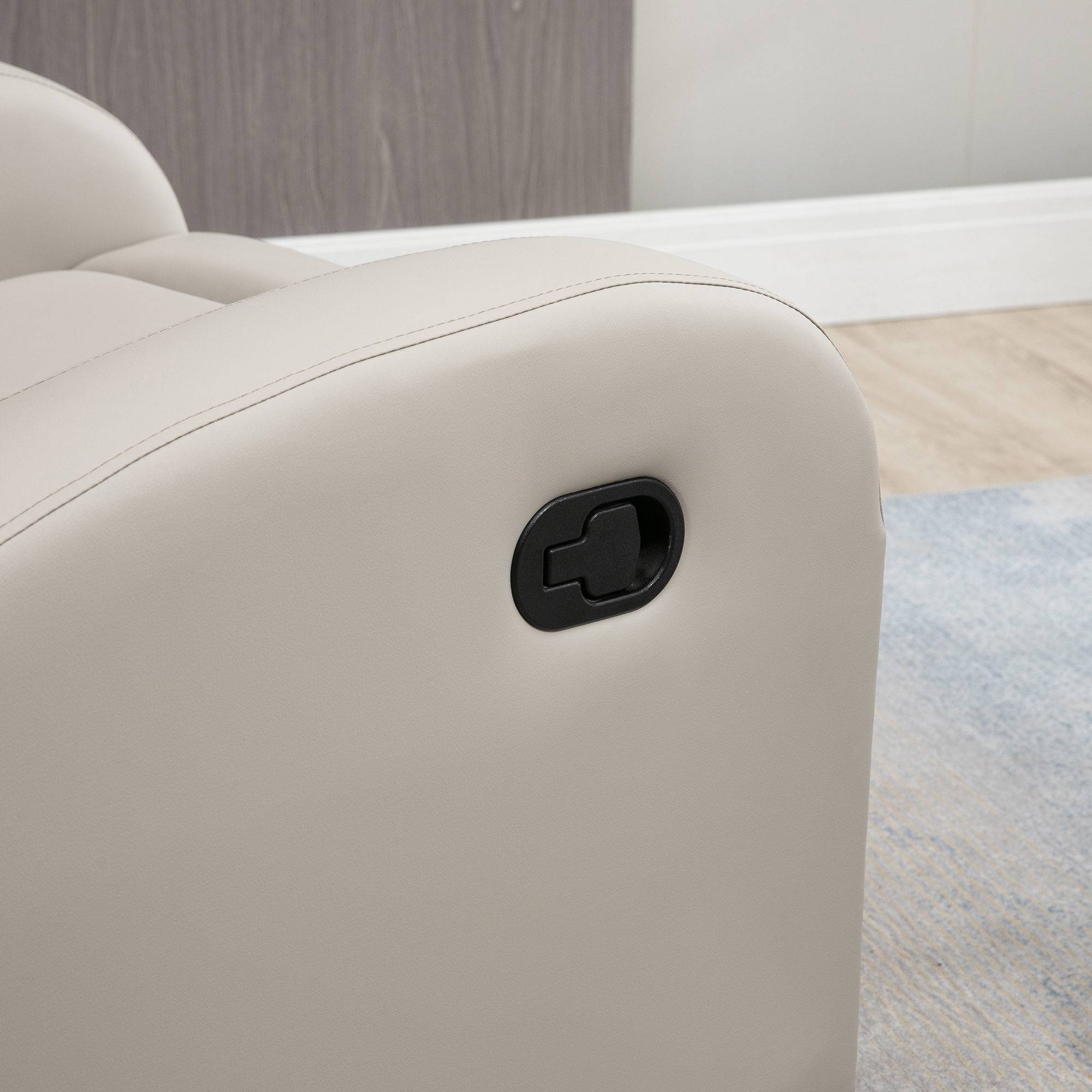  Fotoliu Relaxant din PU cu Suport pentru Picioare - Gri [8]