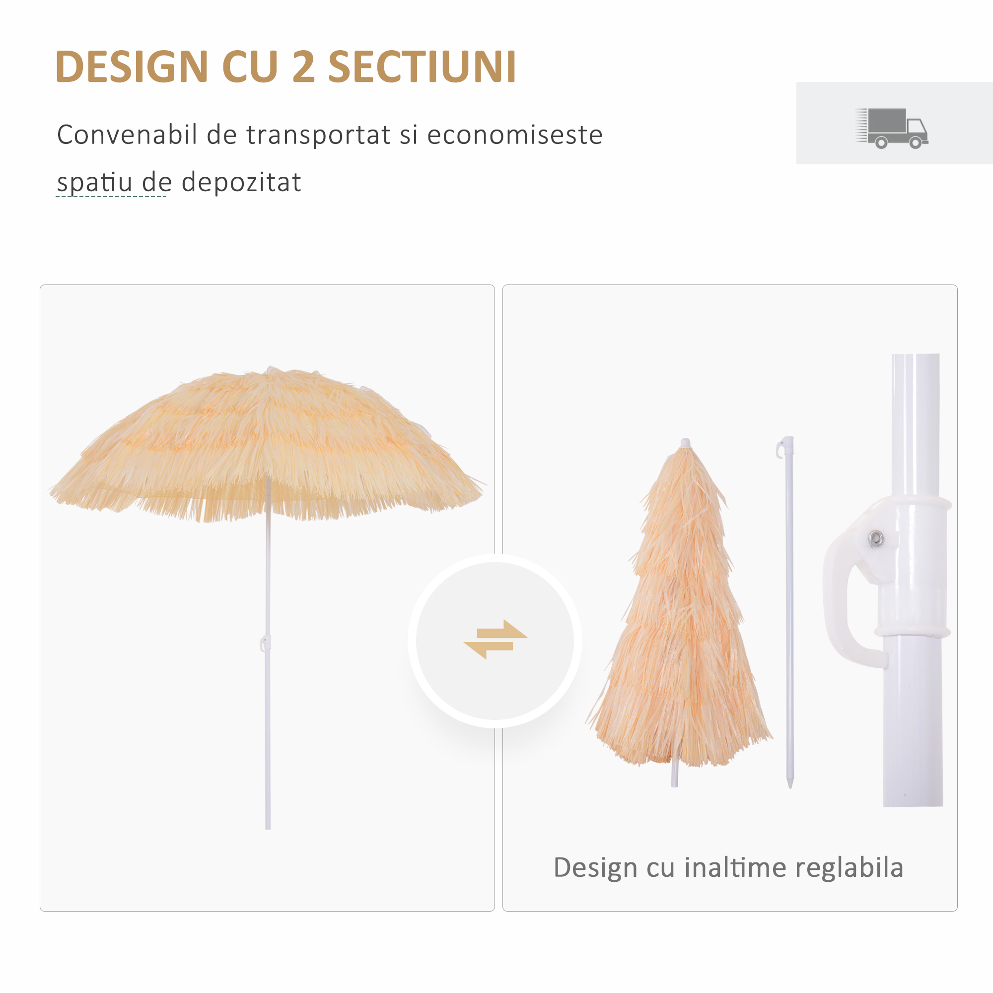  Umbrela Portabila pentru Gradina/Mare, Impermeabila [3]