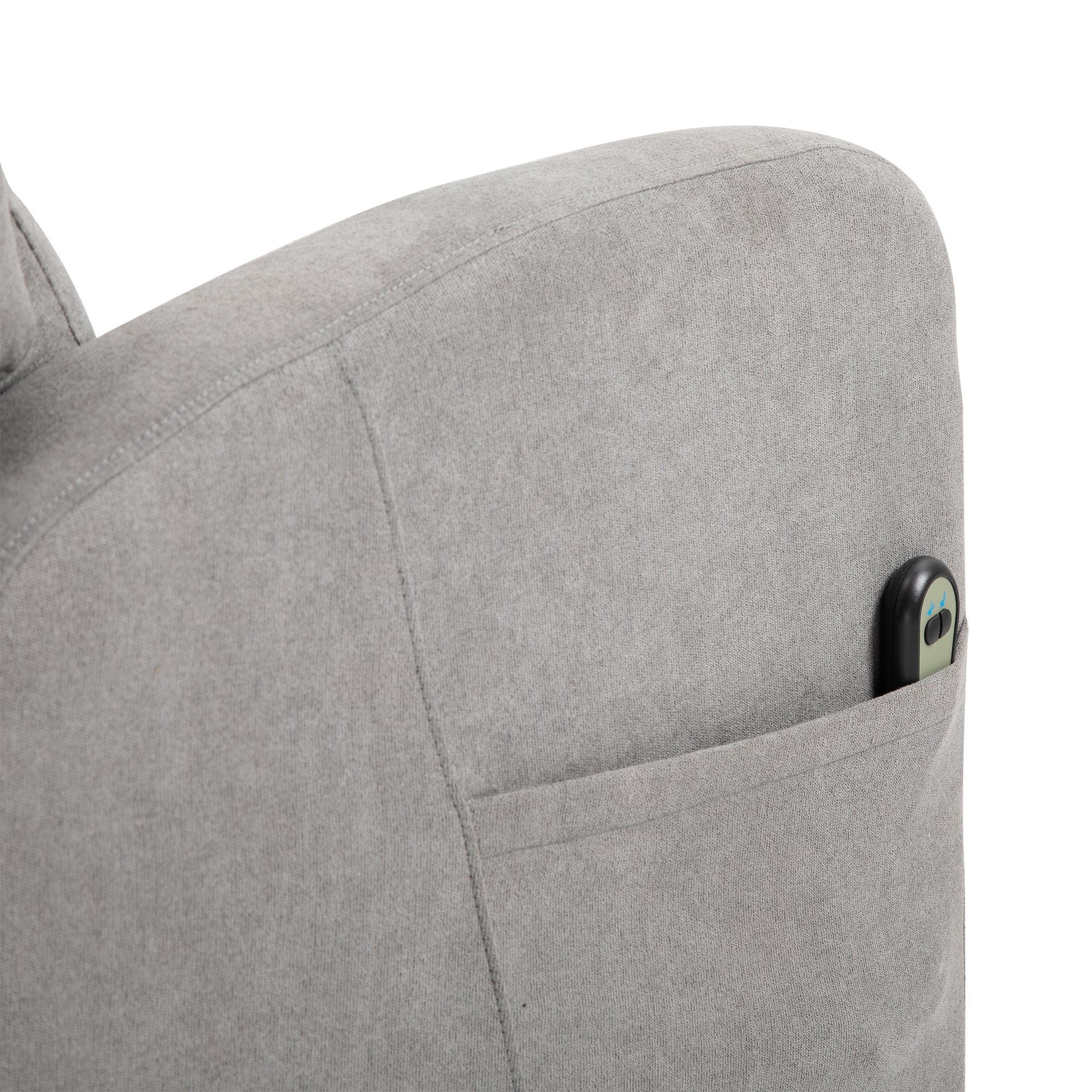  Fotoliu Rabatabil inalt cu Rotite si Telecomanda, Gri [6]