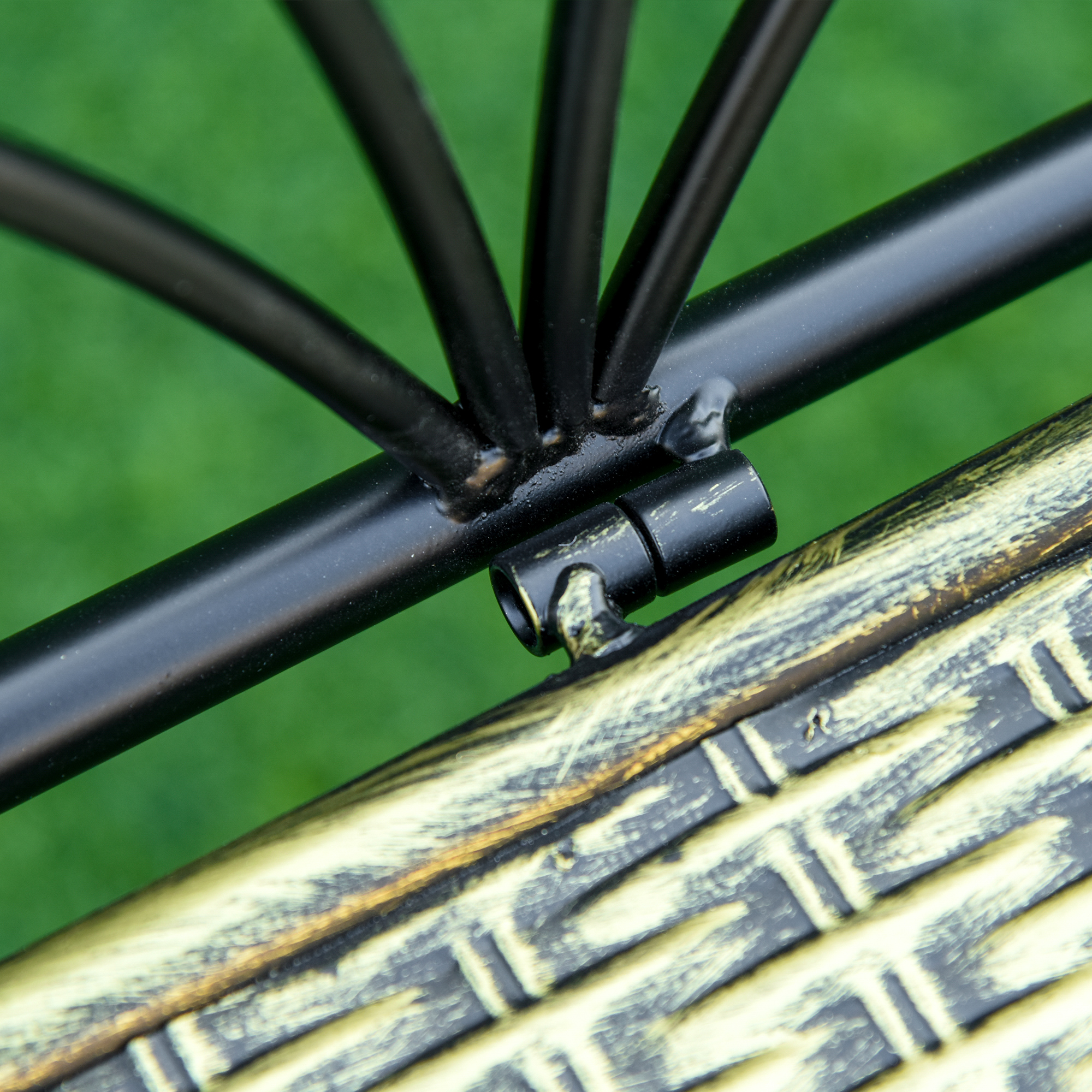  Banca pentru Gradina din Fier Stil Vintage 2 Locuri Negru [6]