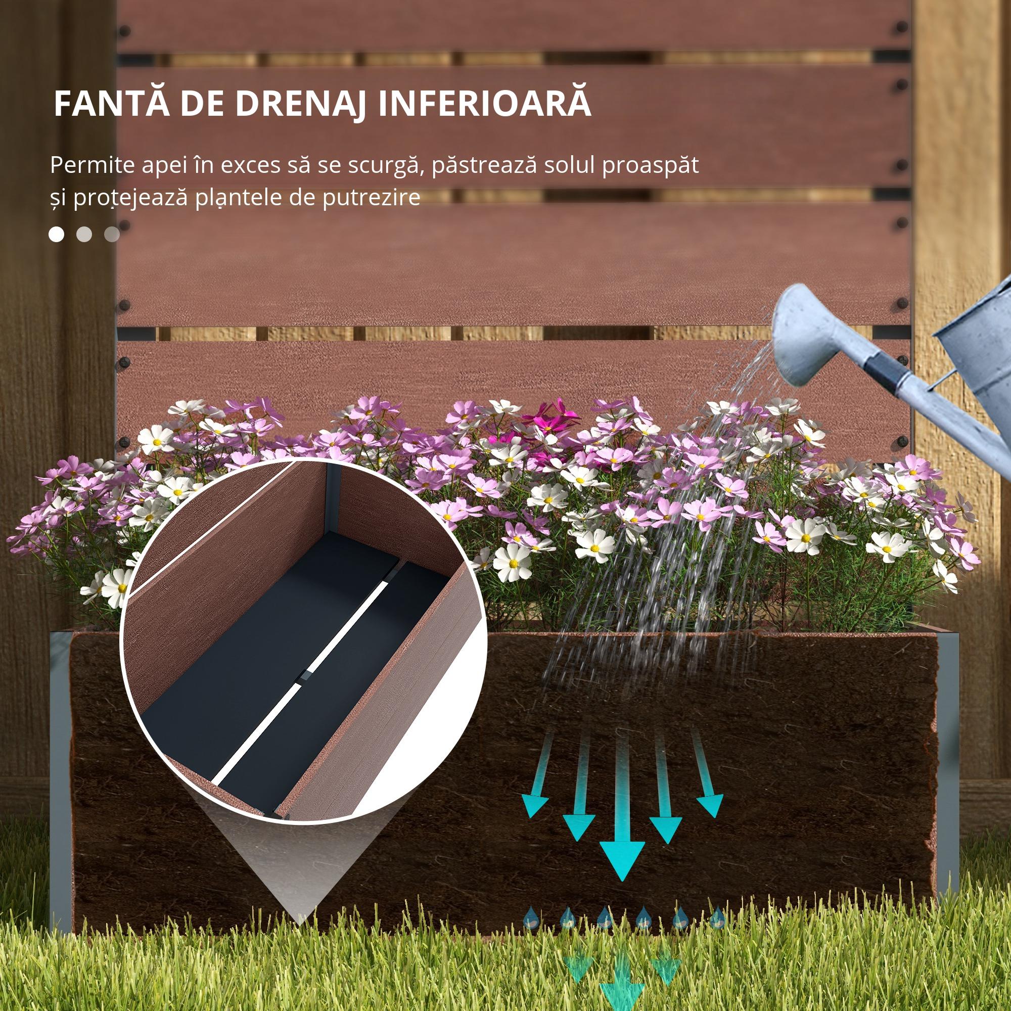  Ghiveci de Gradina cu Spalier pentru Plante Caţaratoare, Viţa de Vie, Flori, Pat Independent Ridicat [3]