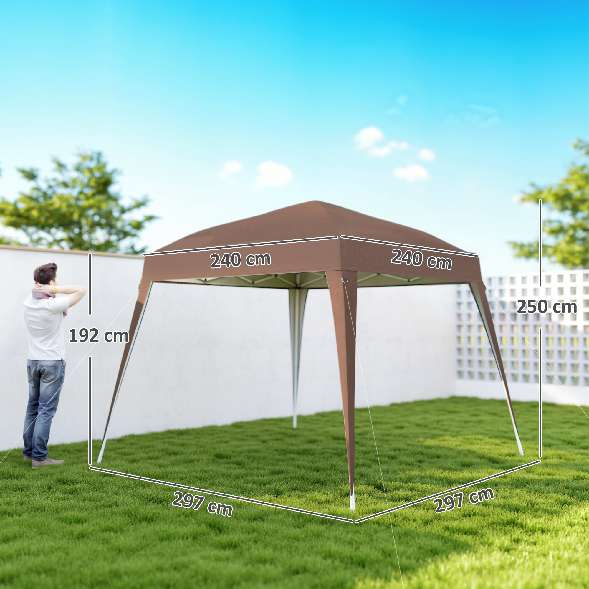  Foisor Pliabil 2.4x2.4m, Foisor de Gradina Structura [2]