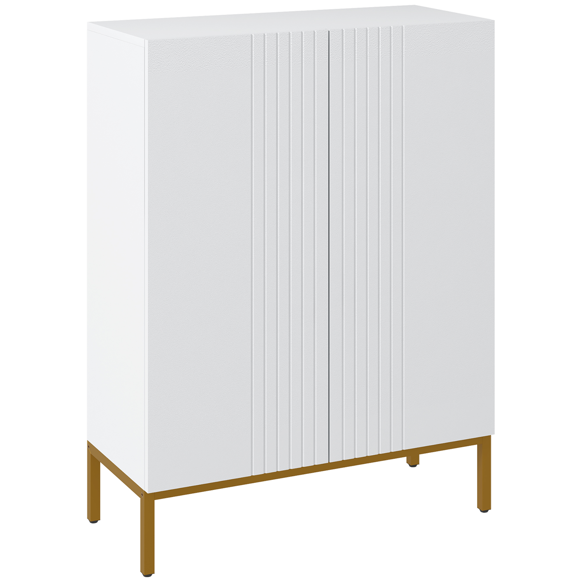 Living & hol -  Dulap pentru Pantofi, 15-20 Perechi, Rafturi Reglabile si inchidere Amortizata, Alb