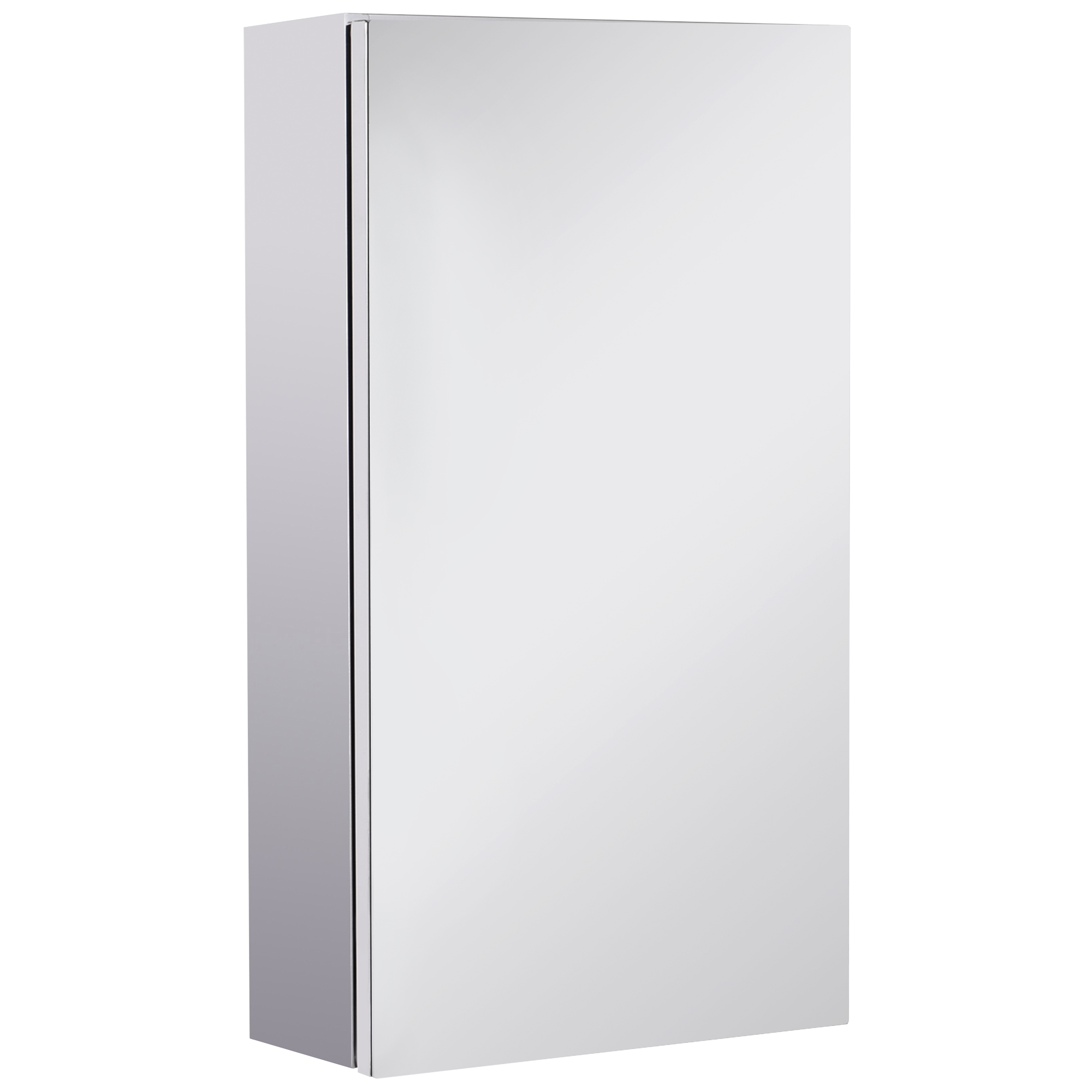 Mobilier pentru baie -  Oglinda pentru baie din otel cu usa si spatiu depozitare, dulapior pentru baie cu 2 compartimente, 55x14x30cm