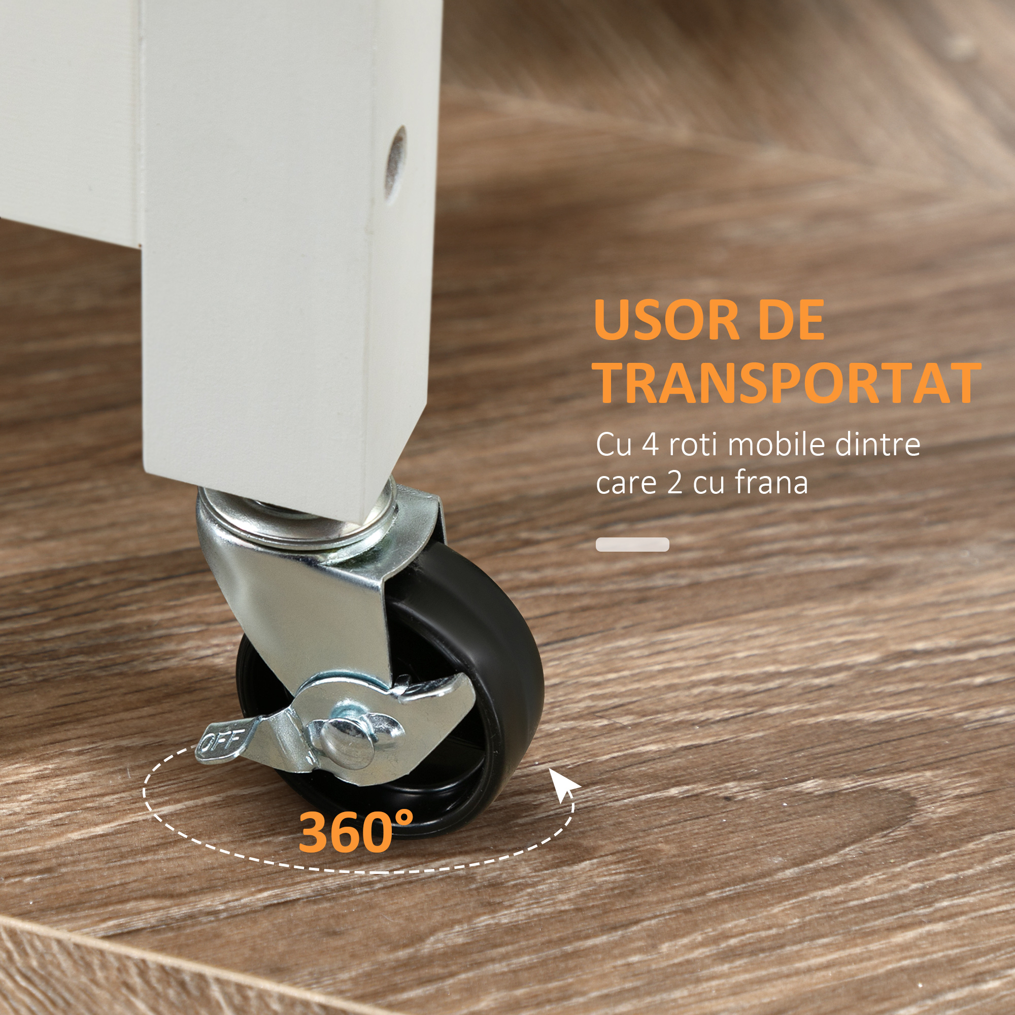  Carucior Bucatarie - Mobil cu Etajera, Sertar & Dulapior [5]