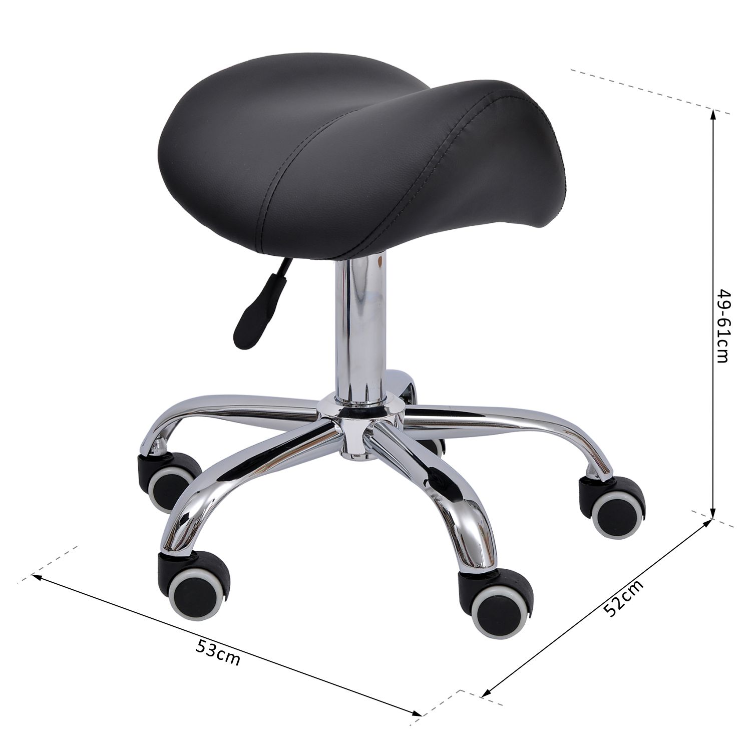  Scaun tip sa pentru coafura reglabil, negru [2]