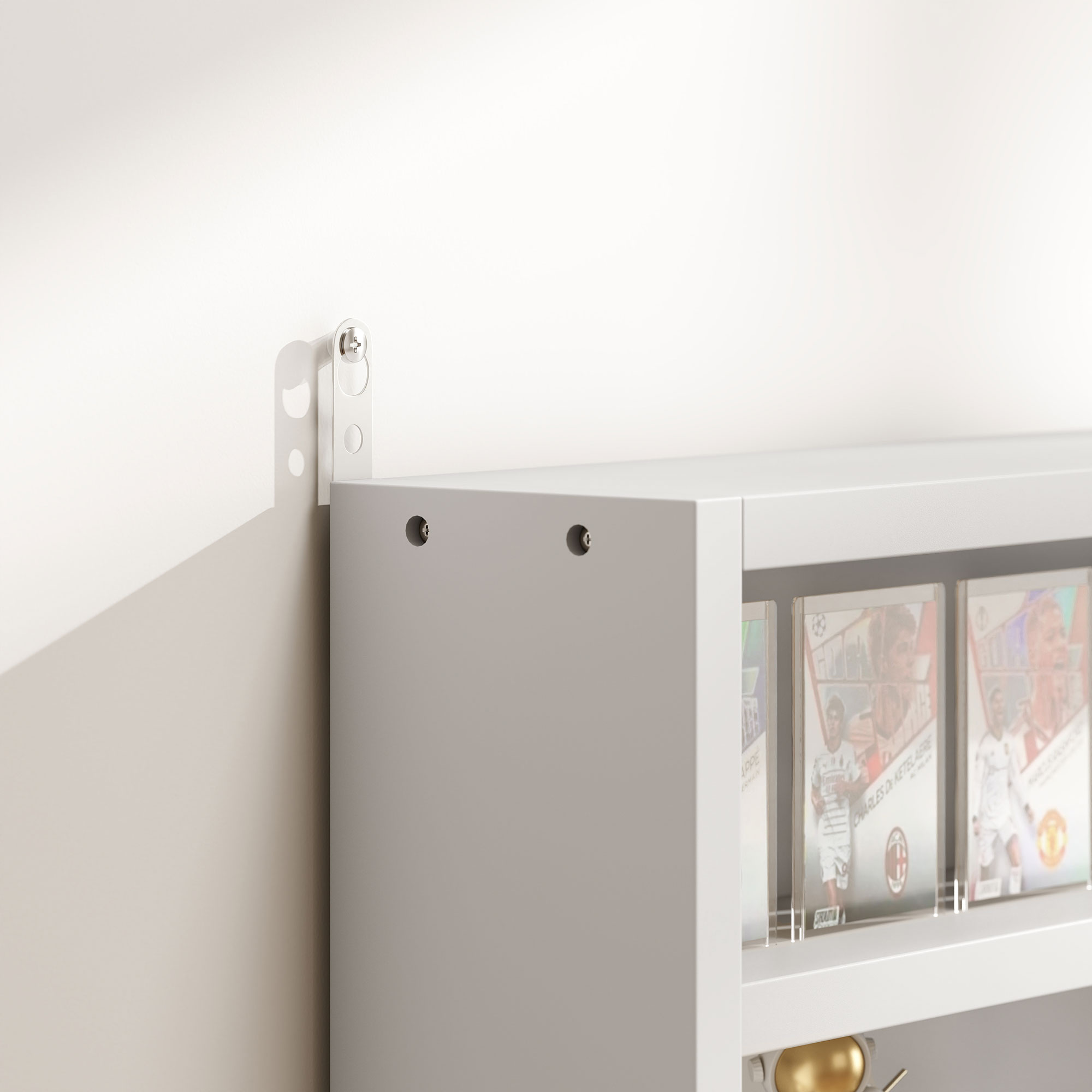  panou cu 5 etajere, polite reglabile, 80x9.5x60cm, alb [8]