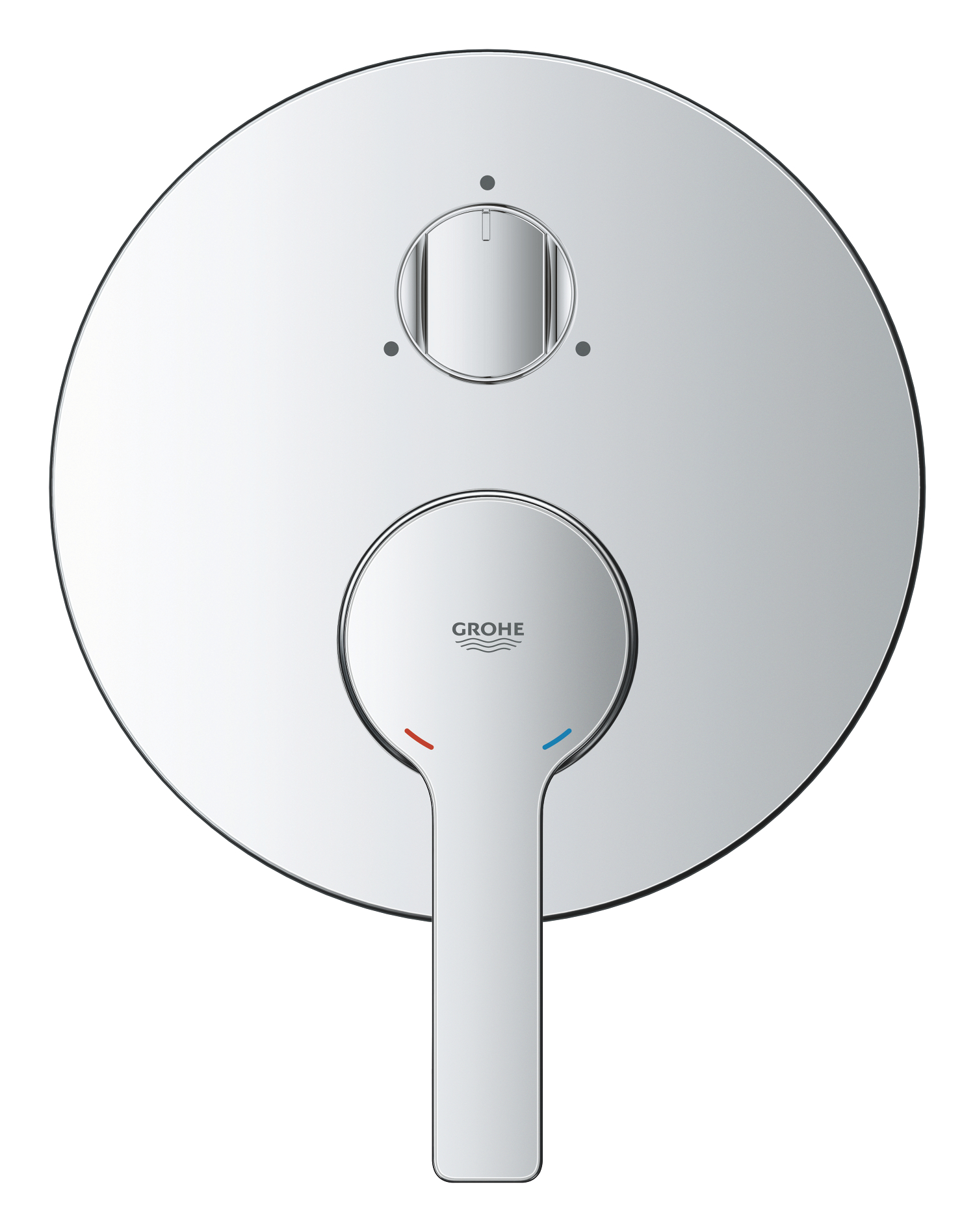 Baie - Unitate comanda Grohe 24095001, Lineare, tip comanda monocomanda, tip incastrare aparent, numar iesiri 3, crom