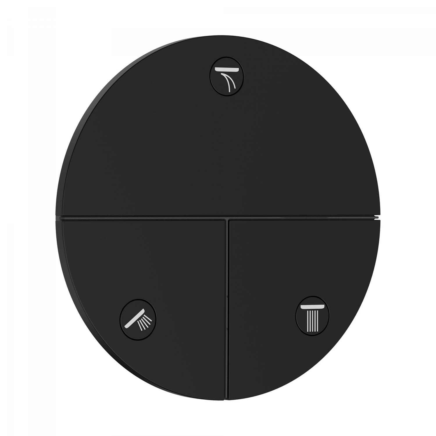 Pare, furtunuri si accesorii - Ventil incastrat negru mat Hansgrohe ShowerSelect Comfort S 3 functii