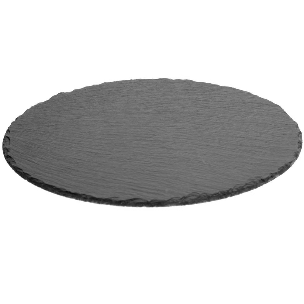 Decoratiuni si articole casa - Platou servire Atmosphera ardezie, diametru 22 cm, negru