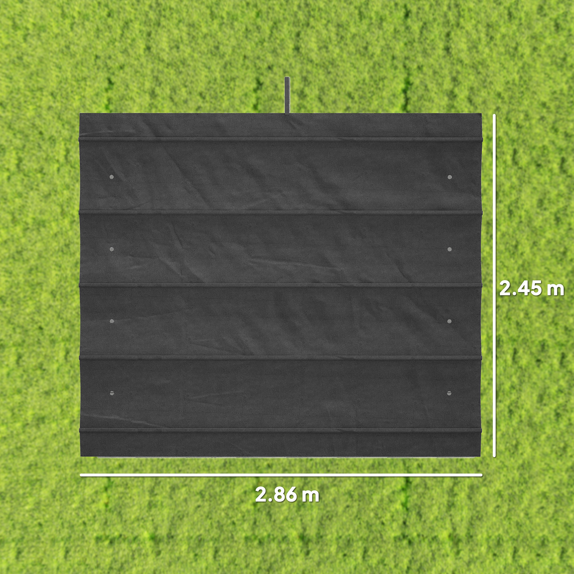  Acoperis Retractabil Pergola UV30+ Gri Inchis [2]