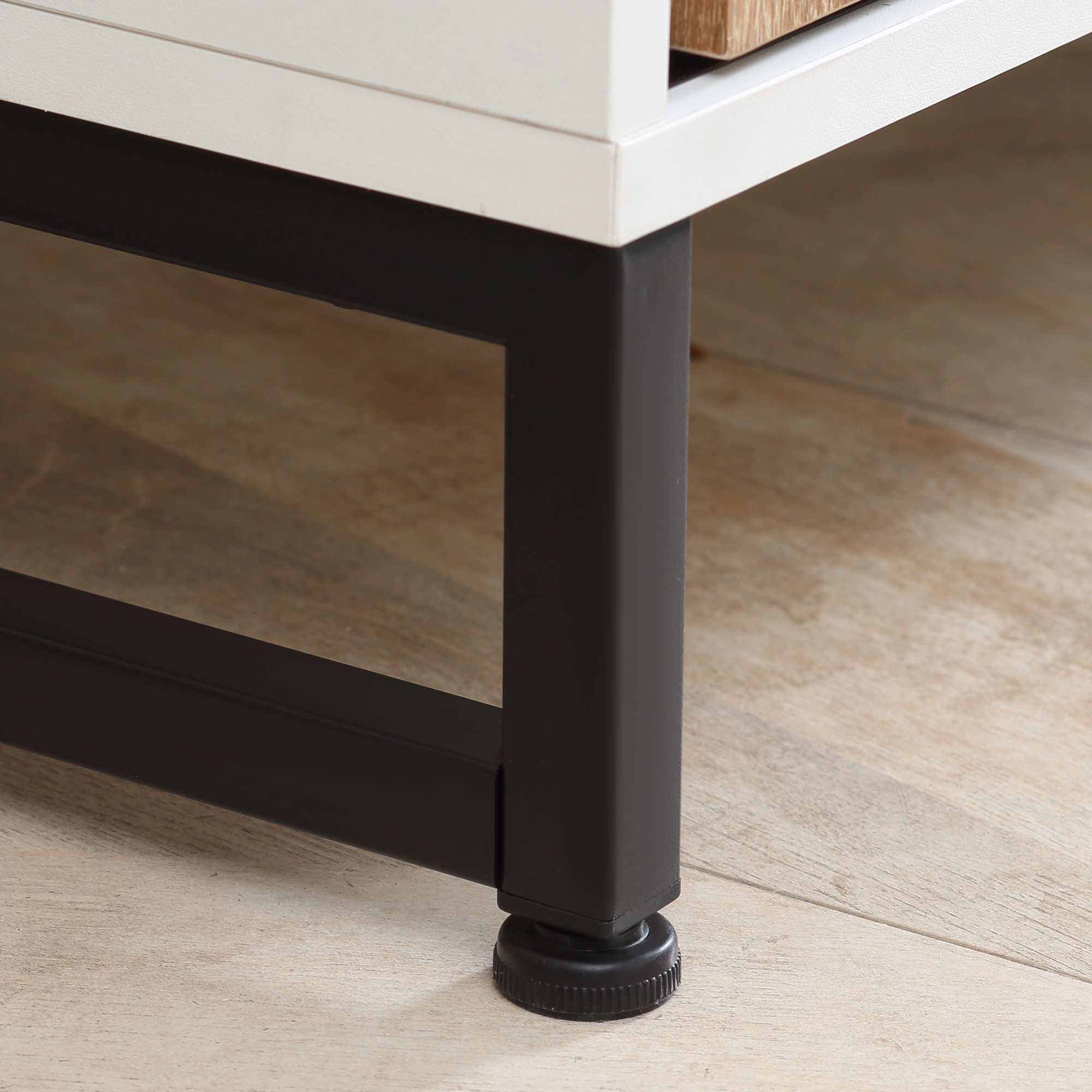  Suport TV pentru modele de pana la 50" Max, PAL modern si suport TV din otel cu 2 rafturi deschise si 2 dulapuri inchise, 120x39,5x45cm [8]