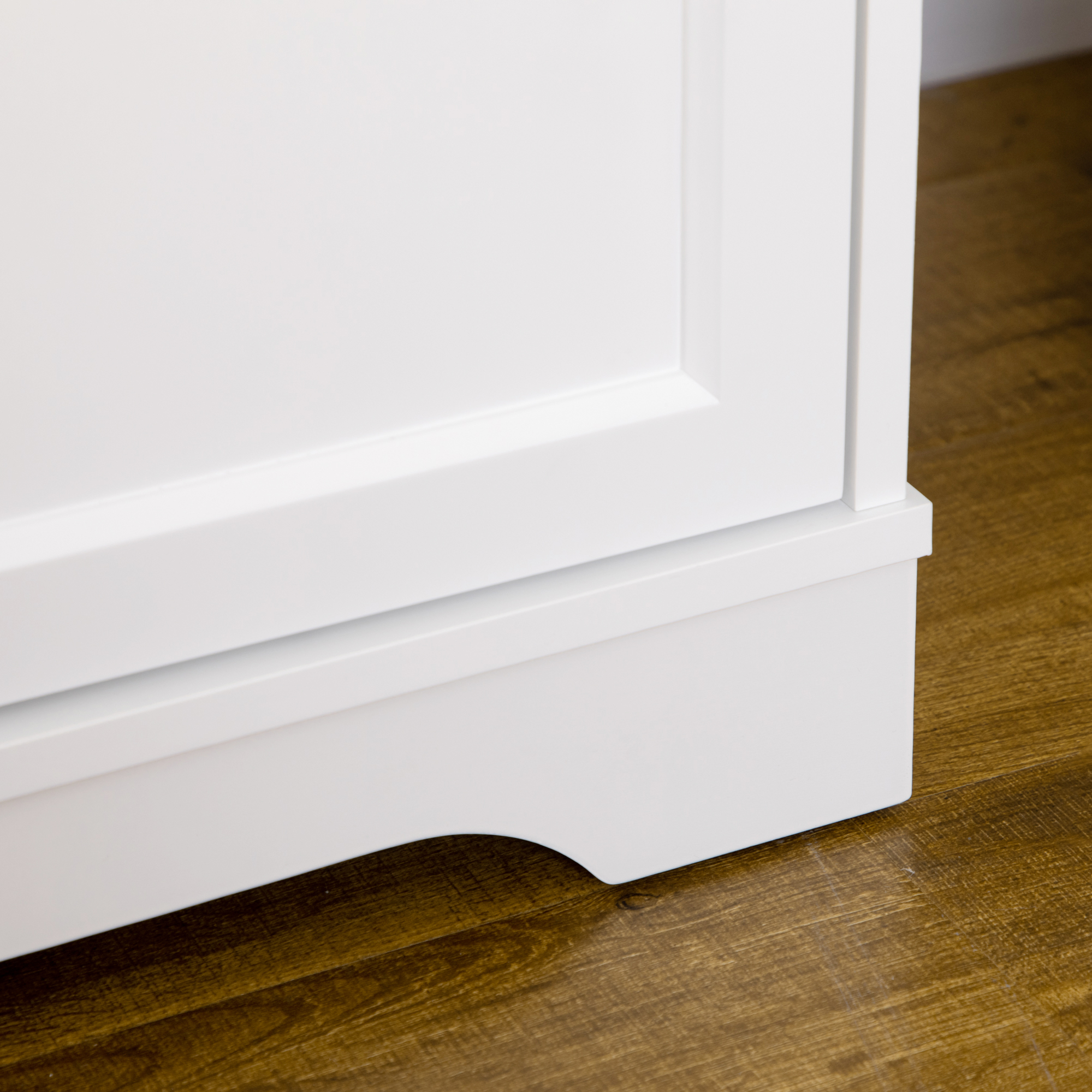  Dulap Modern cu 3 Sertare si 3 Usi, din MDF si PAL, cu Raft Reglabil, 101x39x82 cm, Alb [8]