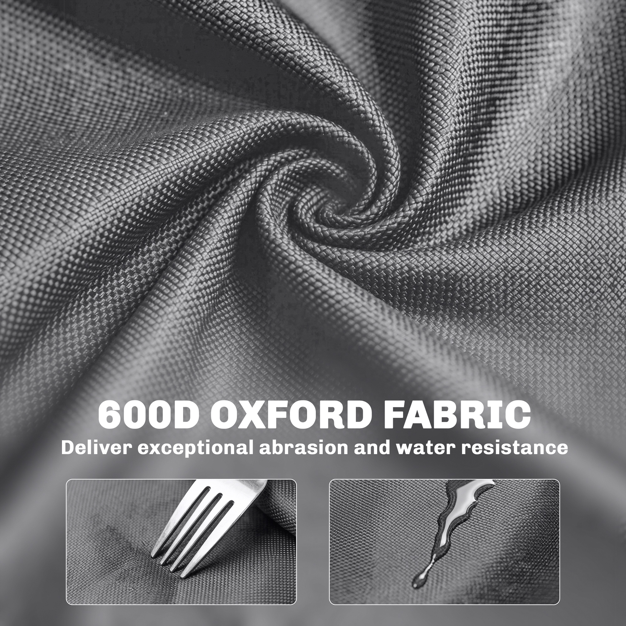  Set de 2 Scaune de Camping Pliabile cu Suport pentru Picioare Detasabil, 82x100x88 cm, Negru [7]