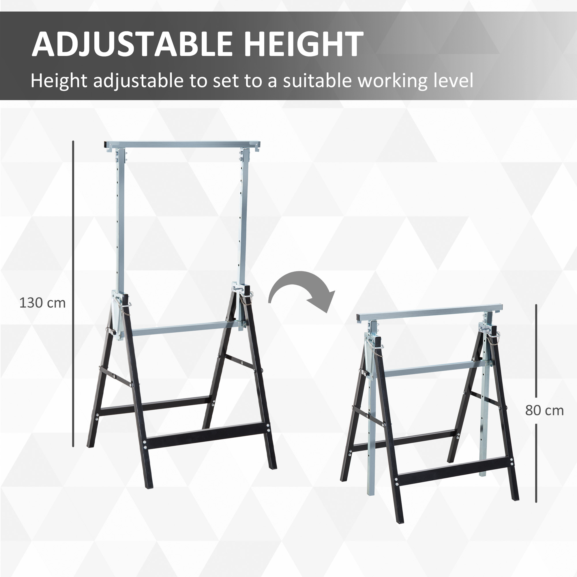  Set 2 Suporturi de Lucru - Pliabile, Telescopice Reglabile [3]