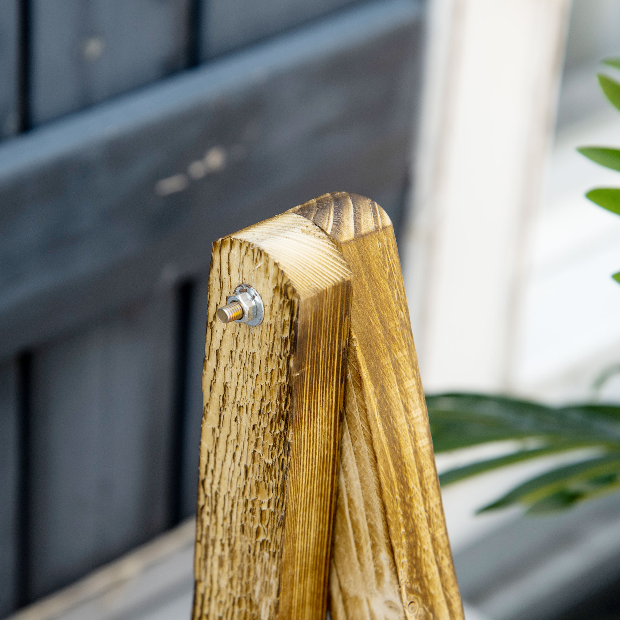  Suport Pliabil pentru Plante din Lemn de Brad cu 3 Nivele, 100x37x93 cm, Lemn Natural [7]