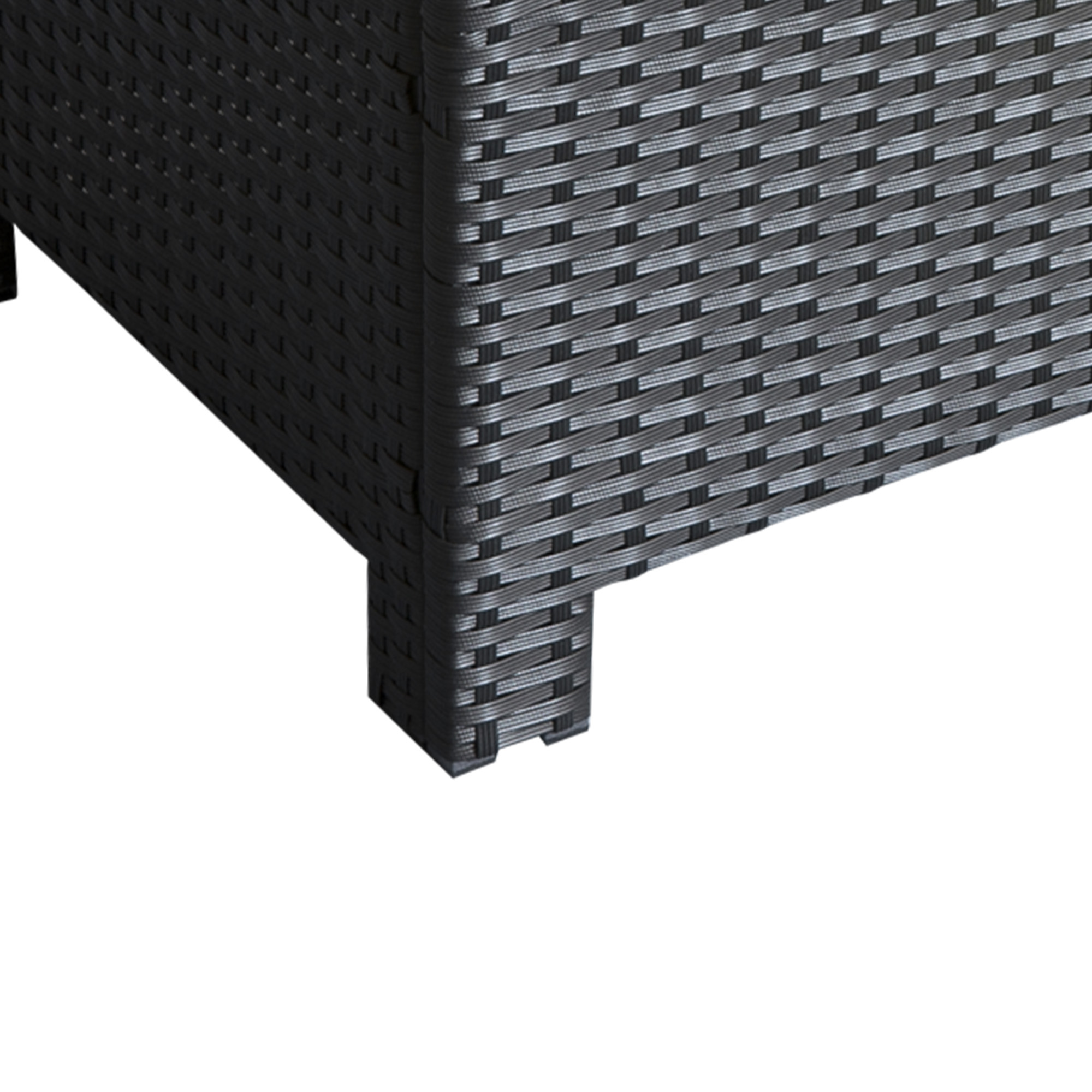  Ousunny Masa de Cafea cu Sticla Securizata, Negru [5]