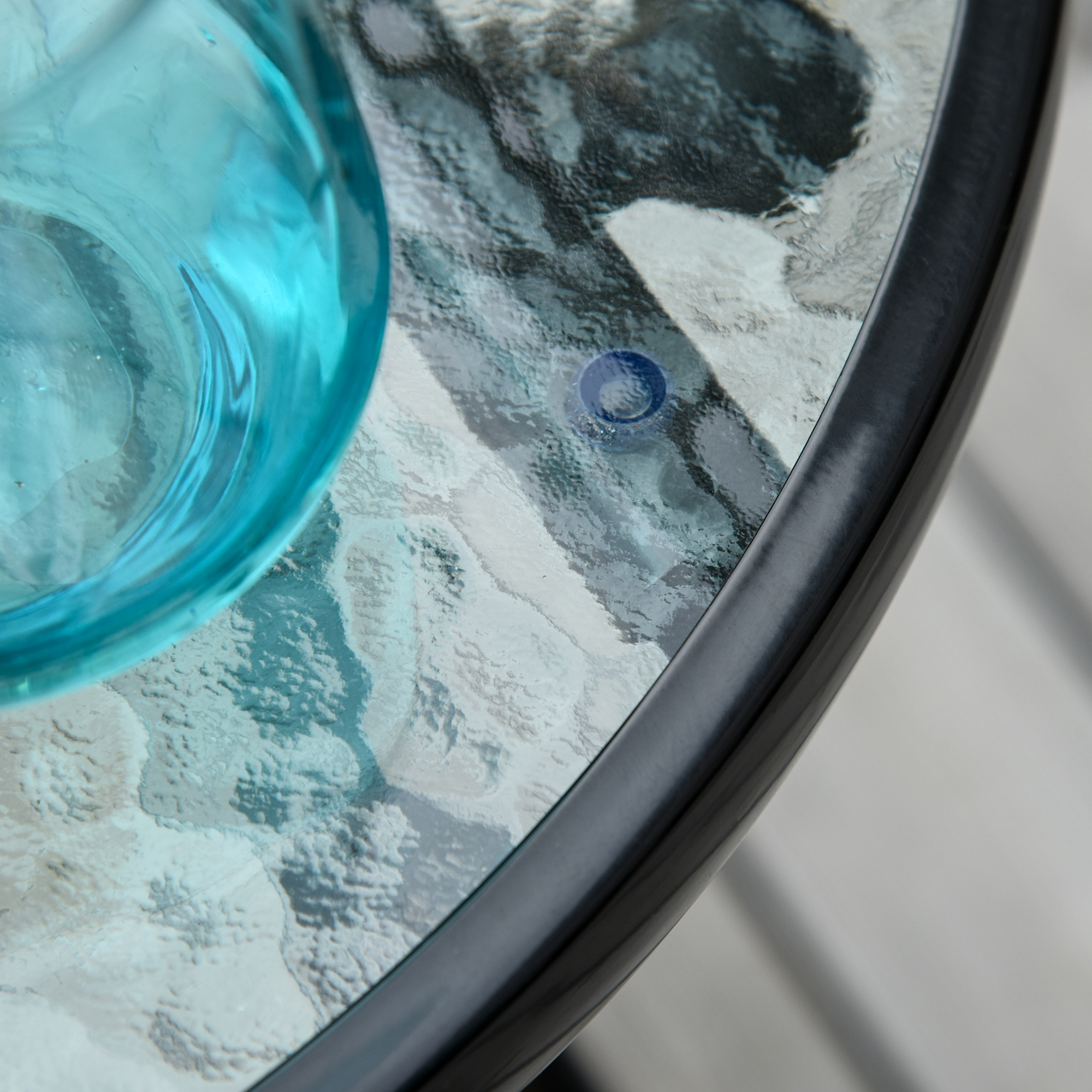  masa pliabila pentru gradina, blat sticla, neagra [8]