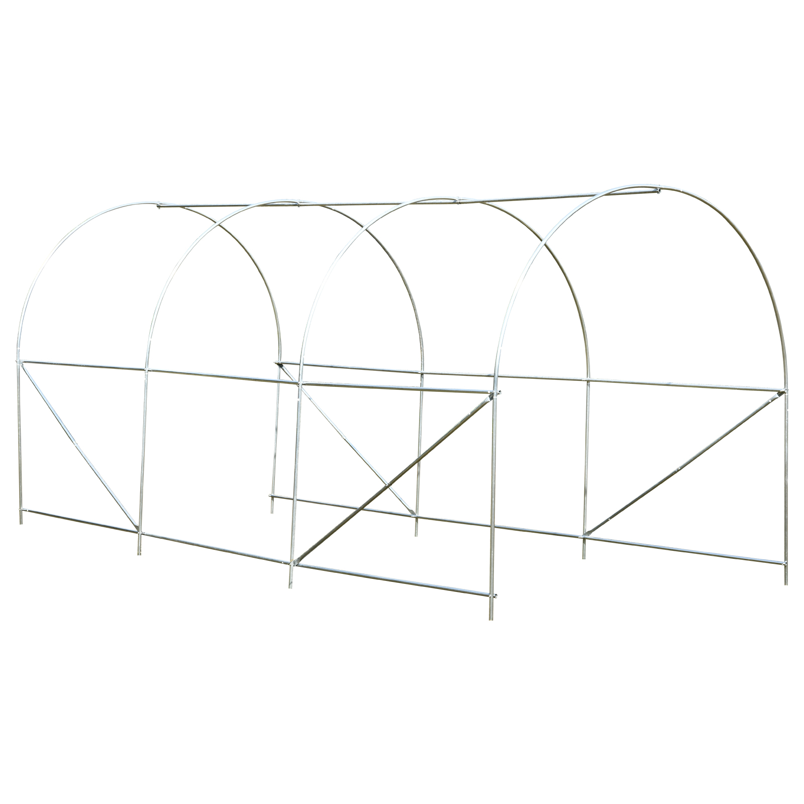  Sera Tunel Gradina 4×2×2 m, Cadru Otel Galvanizat, Prelata PE, 6 Ferestre Rulabile, Ventilatie si Protectie UV [3]