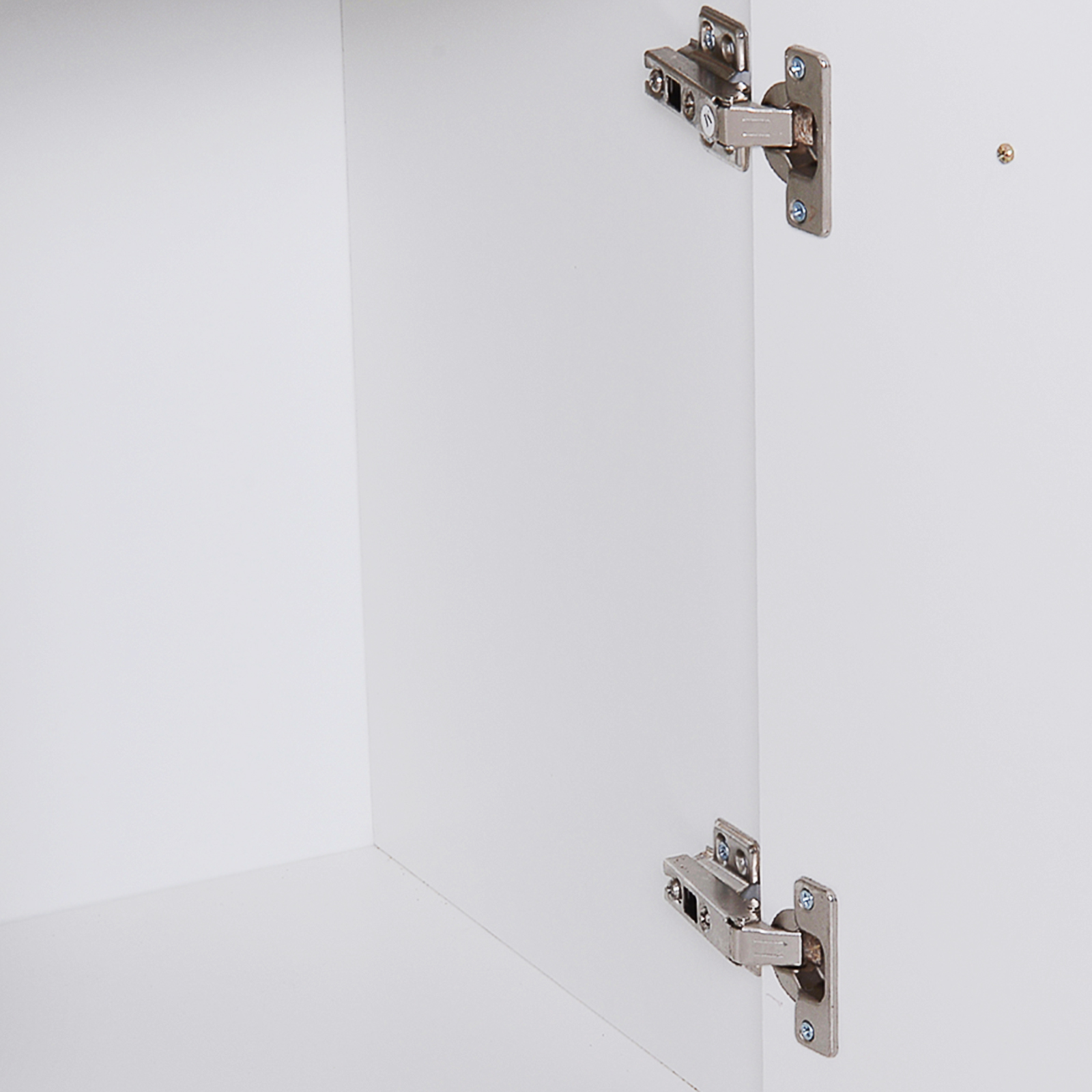  Dulapior cu 3 Usi si 2 Sertare in Lemn Granulat, Alb, 106x35x76cm [7]