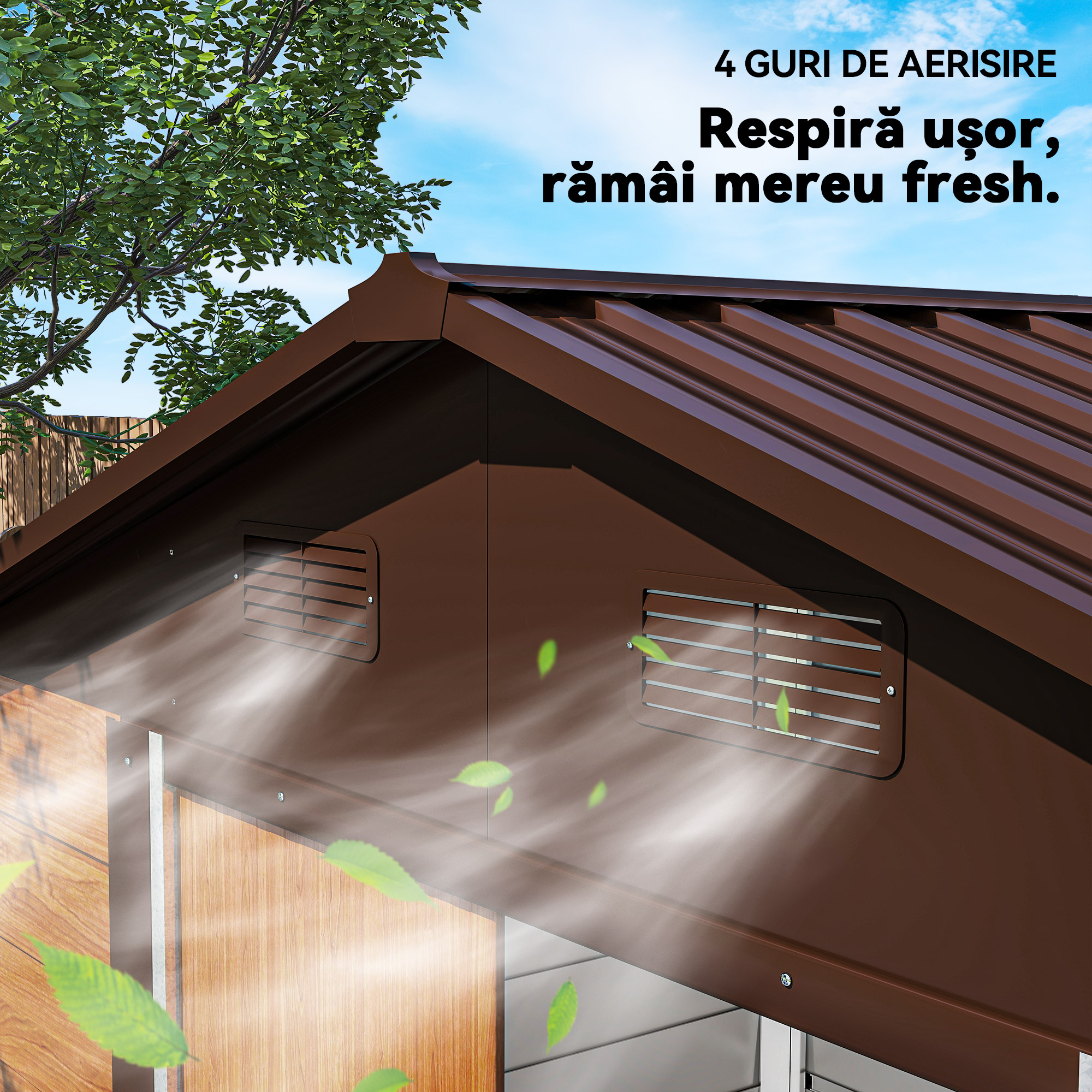  Magazie de Gradina din Otel cu Usi Glisante Duble 236x196x208 cm [7]