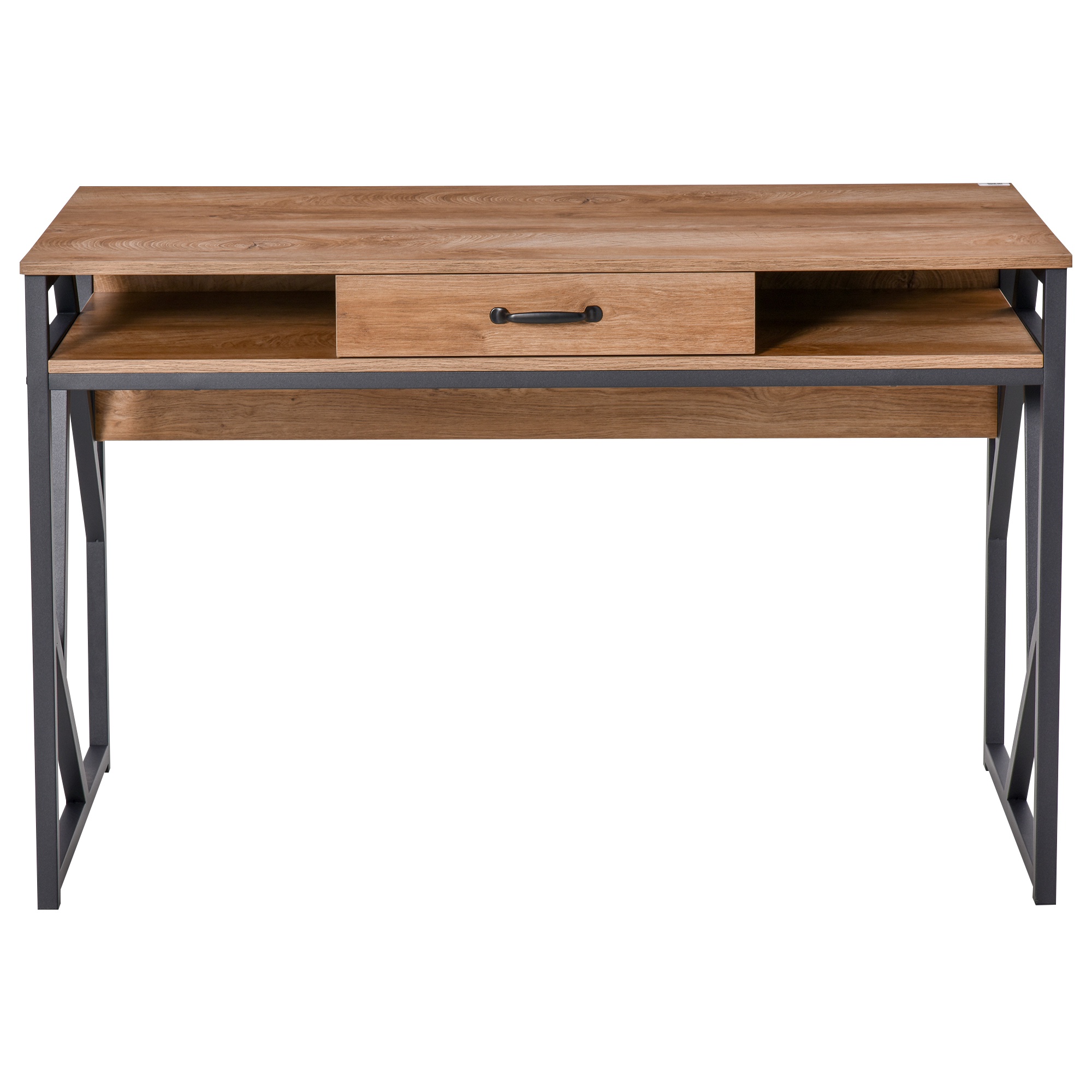  Birou pentru computer, Modern in Stil Industrial MDF, 120x60x76 cm, Maro [3]