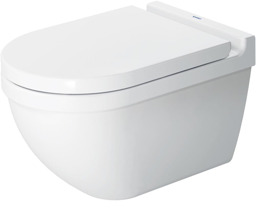Baie - Vas WC Duravit 2225090000, Starck 3, montaj suspendat, tip clatire jet de apa, tip evacuare orizontala, alb