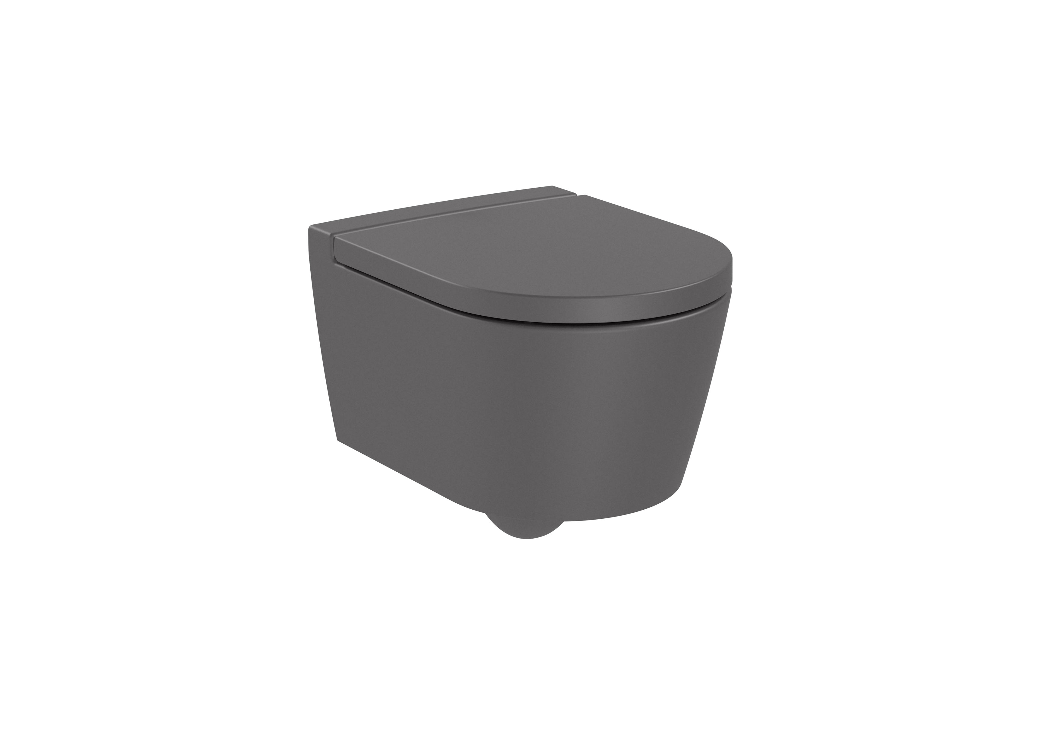 Baie - Vas WC Roca A346528640, Inspira Round, montaj suspendat, tip clatire jet de apa, tip evacuare orizontala, antracit