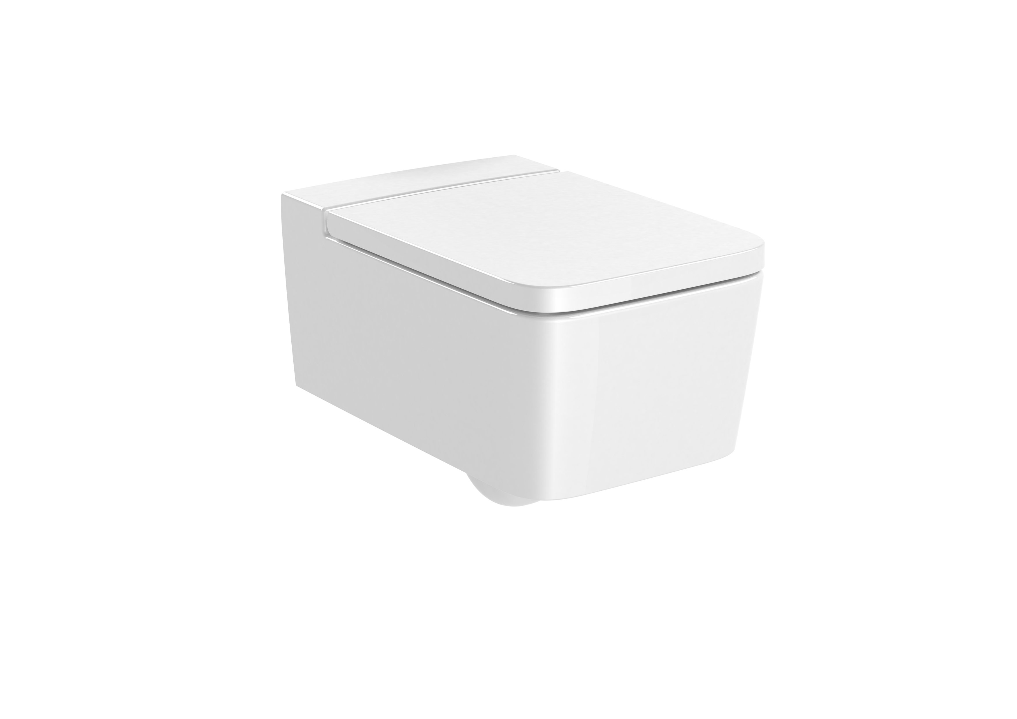 Baie - Vas WC Roca A346537000, Inspira Square, montaj suspendat, tip clatire jet de apa, tip evacuare orizontala, alb