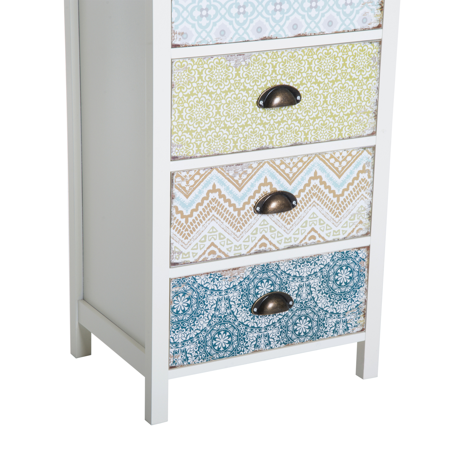  Comoda Dulapior Vintage cu 5 Sertare Fantezie, 46x34x97.5cm [6]