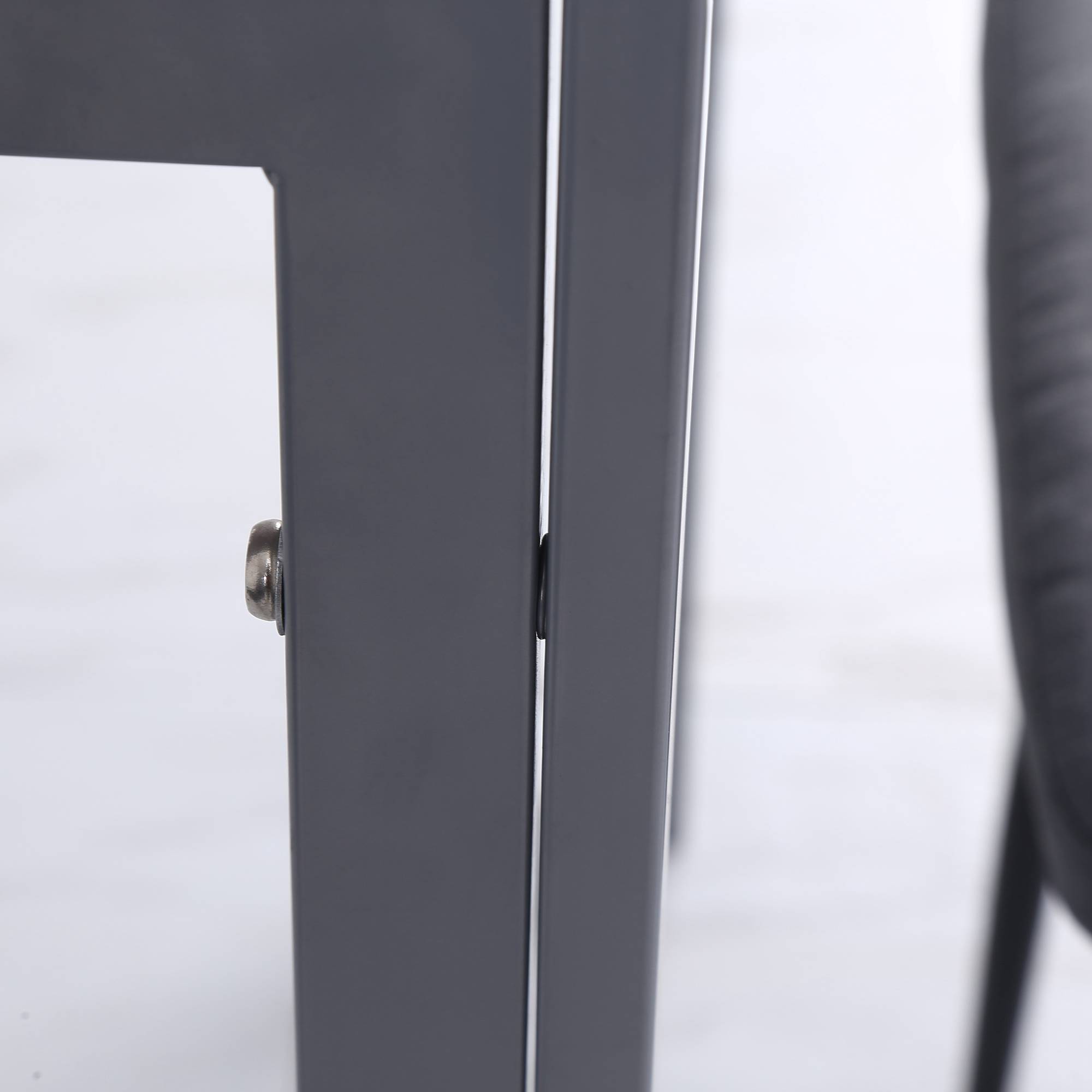  Masa Patrata Gri - Metal & Sticla pentru Pranz [6]