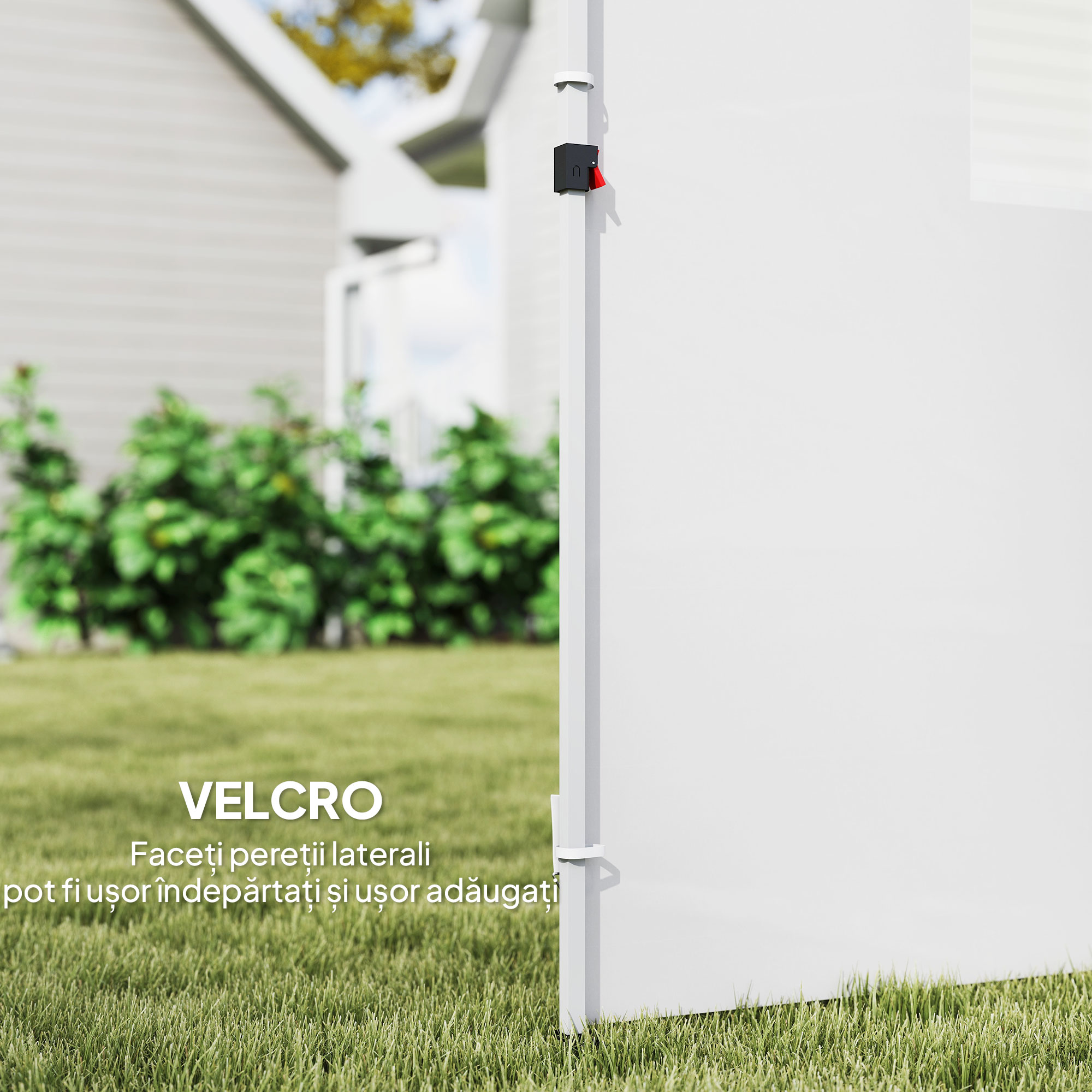  Panouri Laterale pentru Foisor Pop-Up, 3x2m, Alb [4]