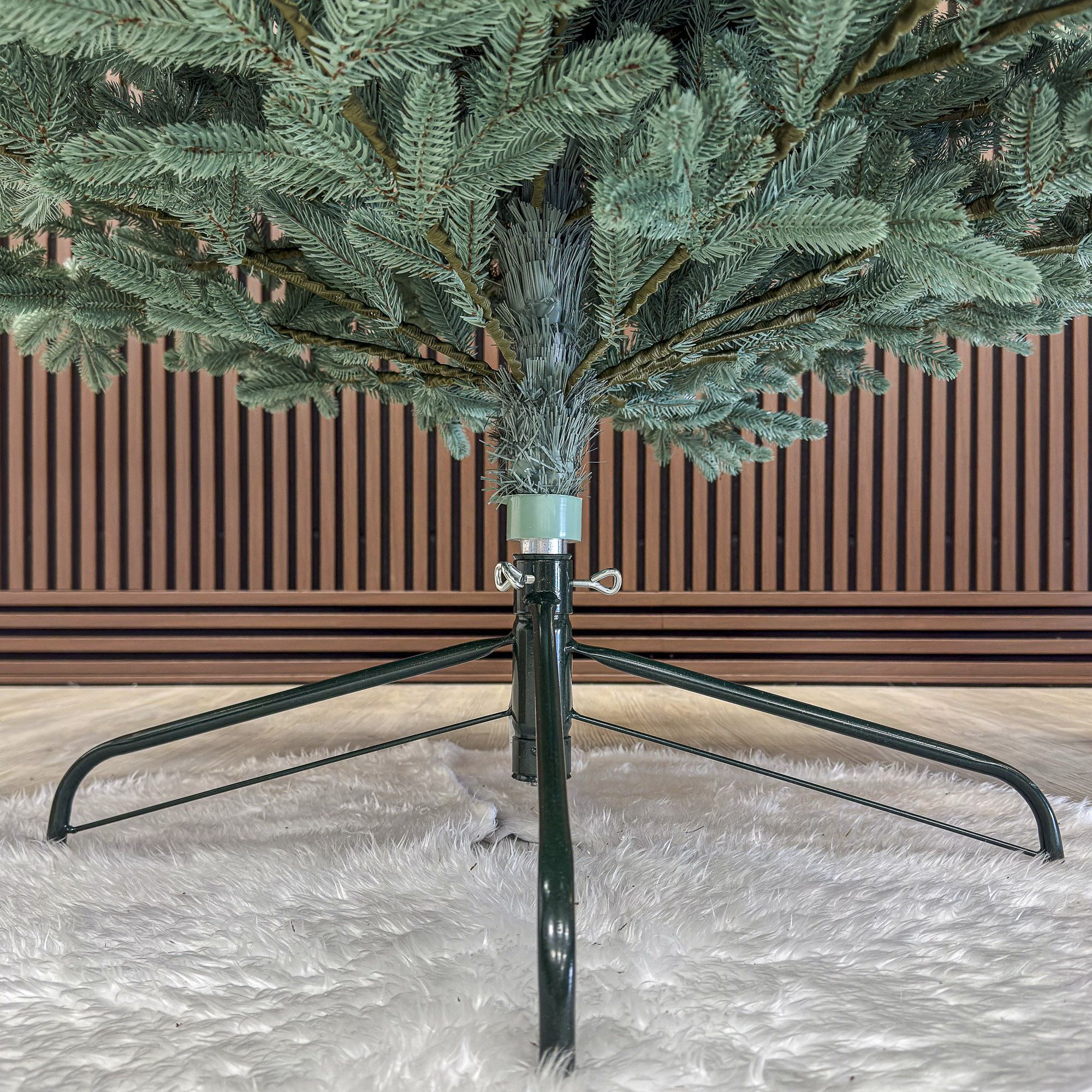 Brad artificial Christmas Deluxe by Sersimo, Viena Select argintiu, integral 3D, 250 cm [9]