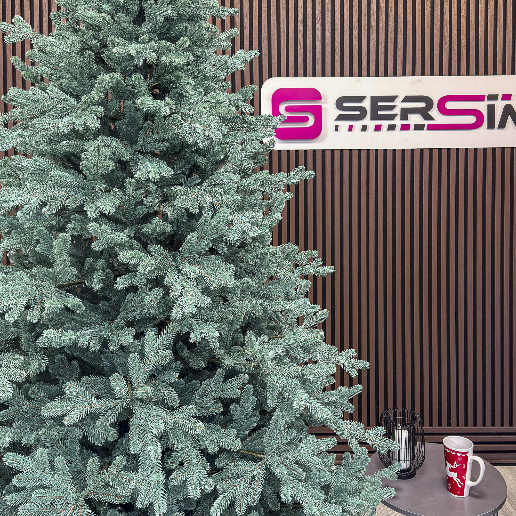 Brad artificial Christmas Deluxe by Sersimo, Viena Select argintiu, integral 3D, 250 cm [12]