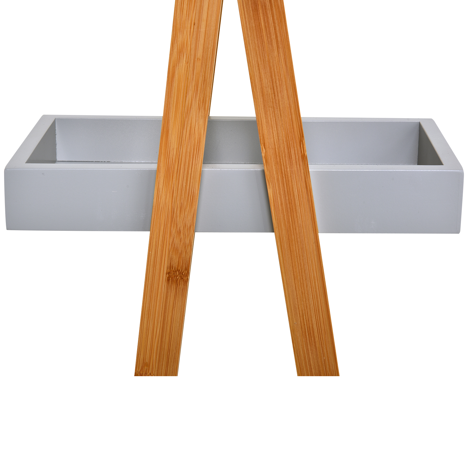  Raft pentru baie din MDF si bambus, 30x18x81cm, gri [8]