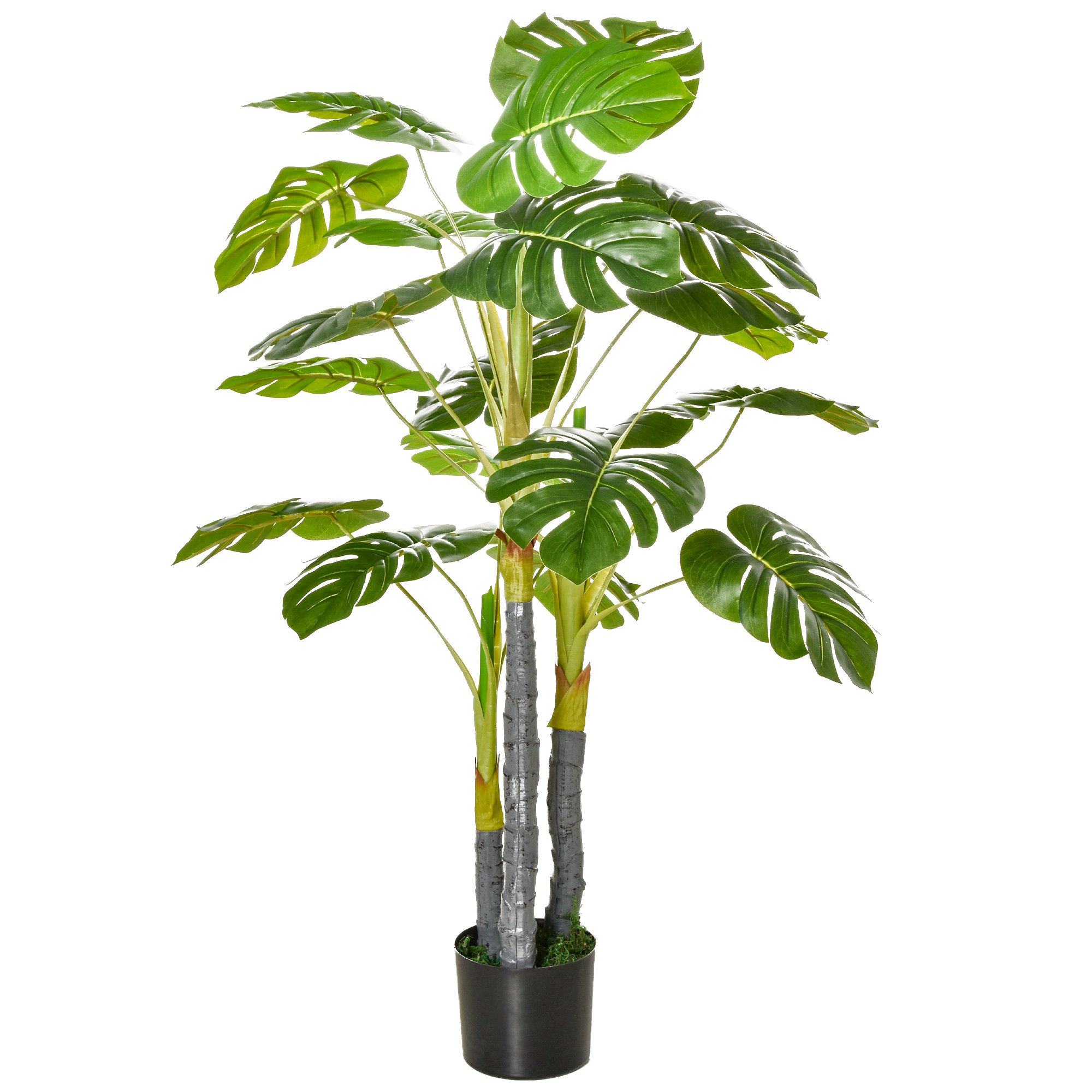 Living & hol -  Monastera Planta Artificiala de Interior si Exterior, Planta Artificiala cu efect Realist cu 20 de Frunze, 120 cm
