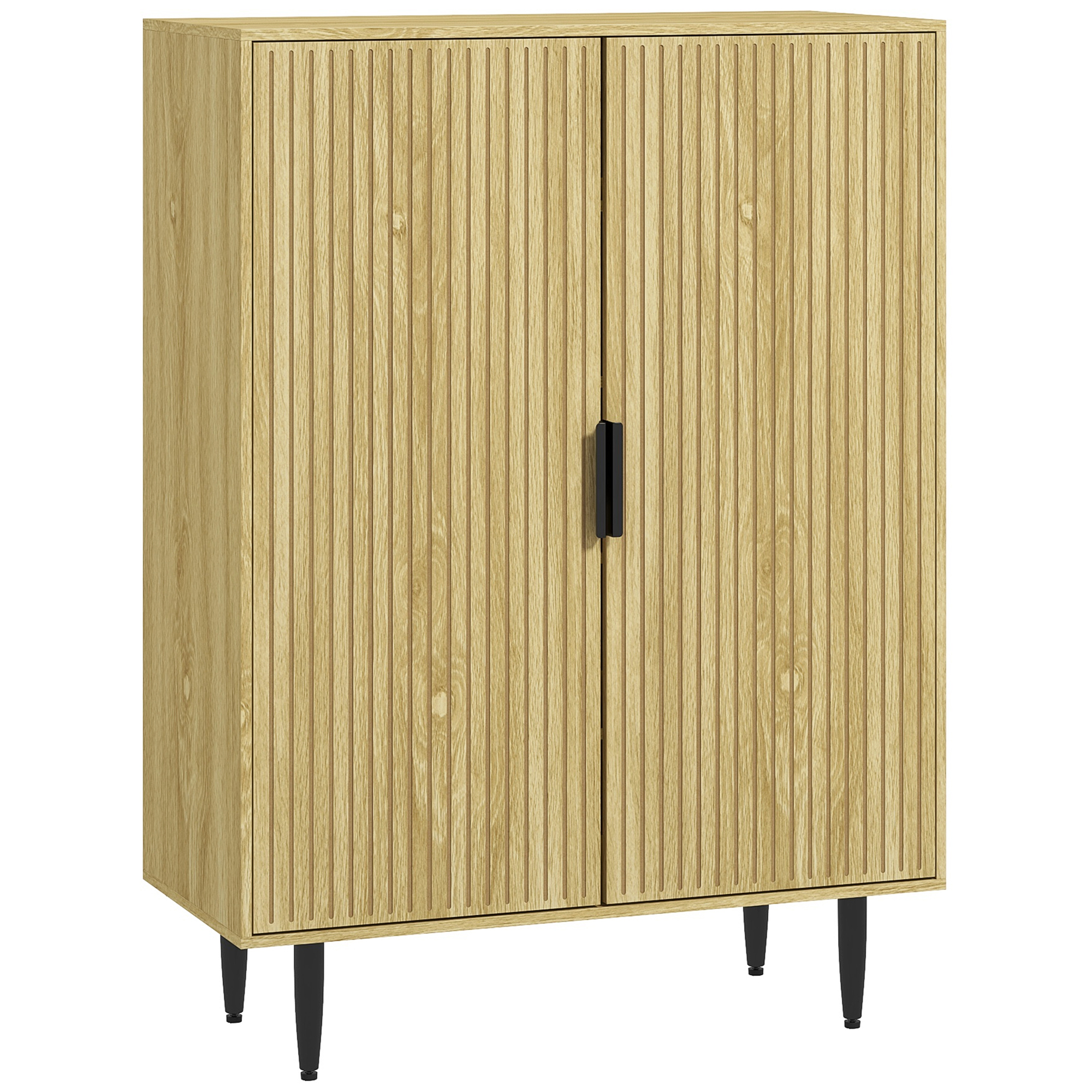 Living & hol -  Pantofar Compact pentru 15 Perechi de Pantofi, cu 4 Rafturi Reglabile, 80x38x110cm, Stejar