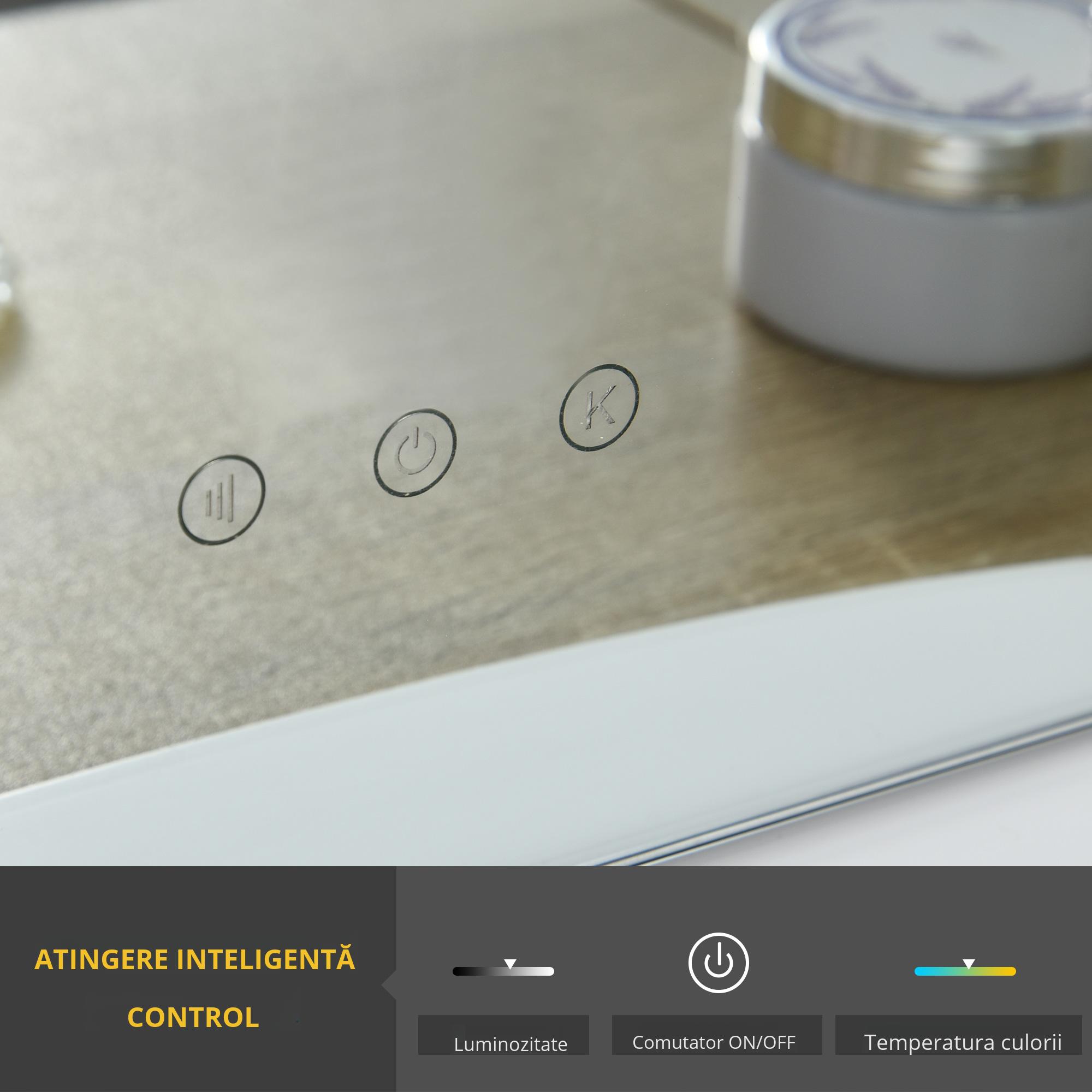  Oglinda de Machiaj cu LED & Reglaj Tactil de Lumina [5]