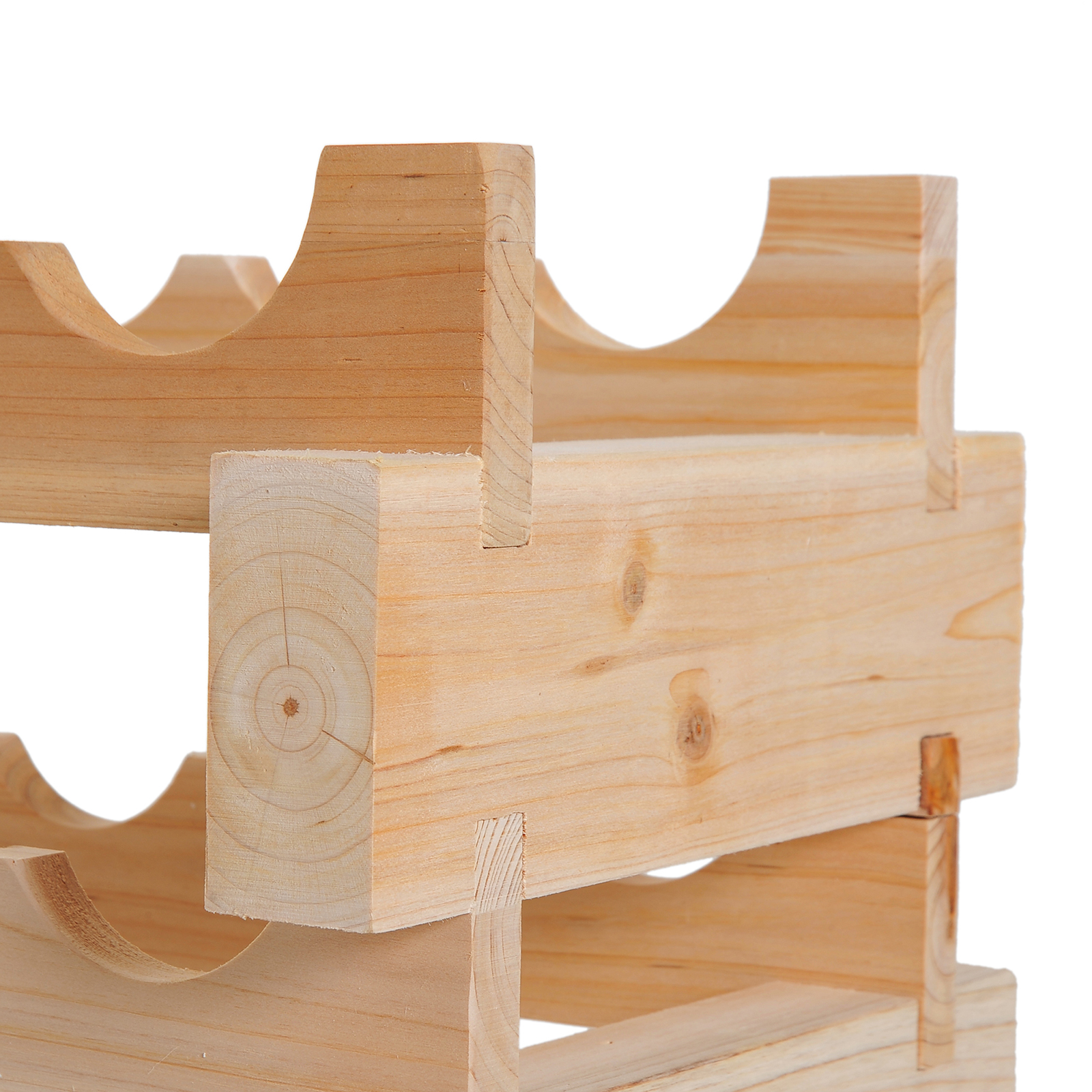  Raft pentru Sticle din Lemn de Brad cu 6 Rafturi pentru 72 de Sticle, 114x28x85 cm, Lemn Natural [8]