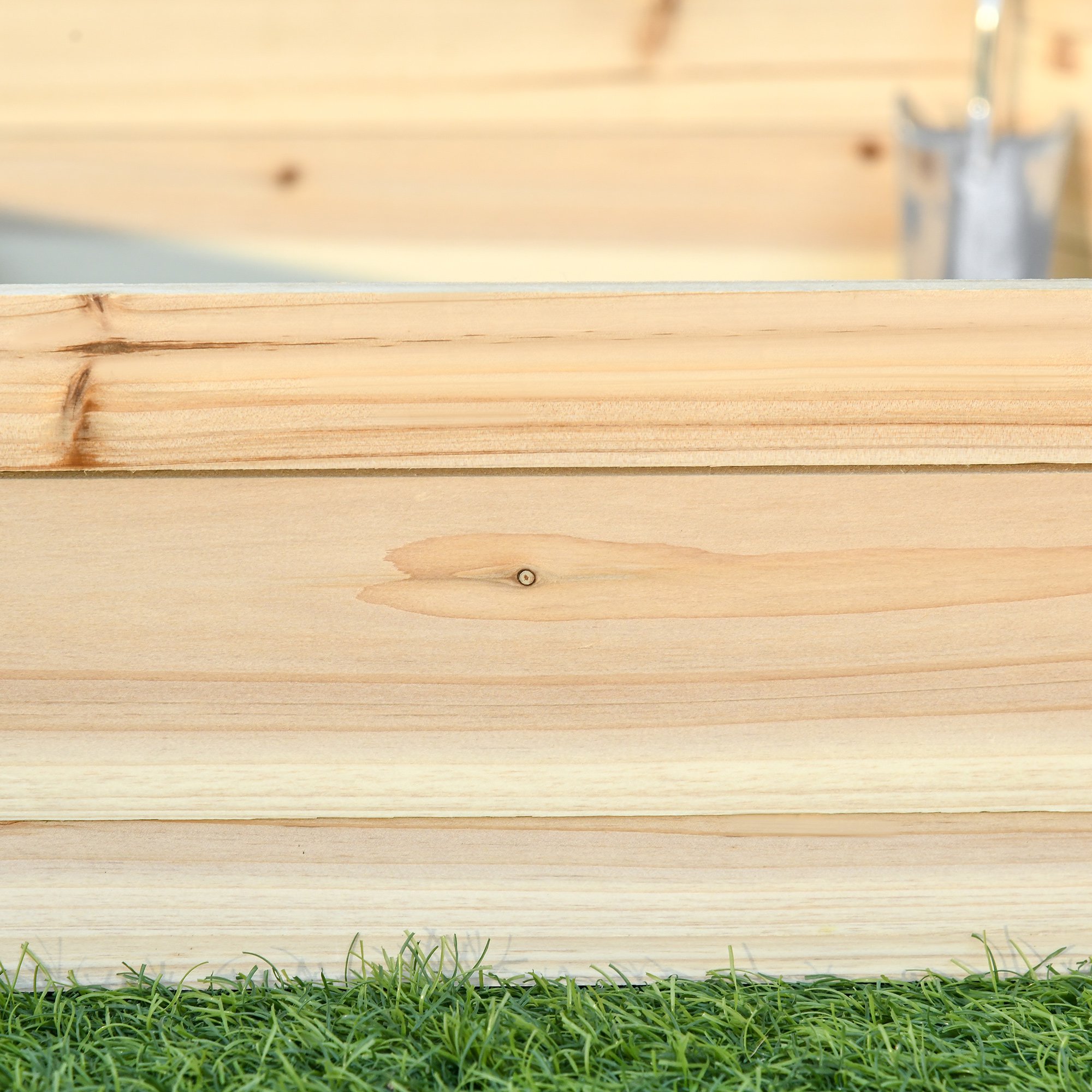  Pat de Gradina fara Baza si cu Structura de blocare, din Lemn, 100x92x16cm [7]