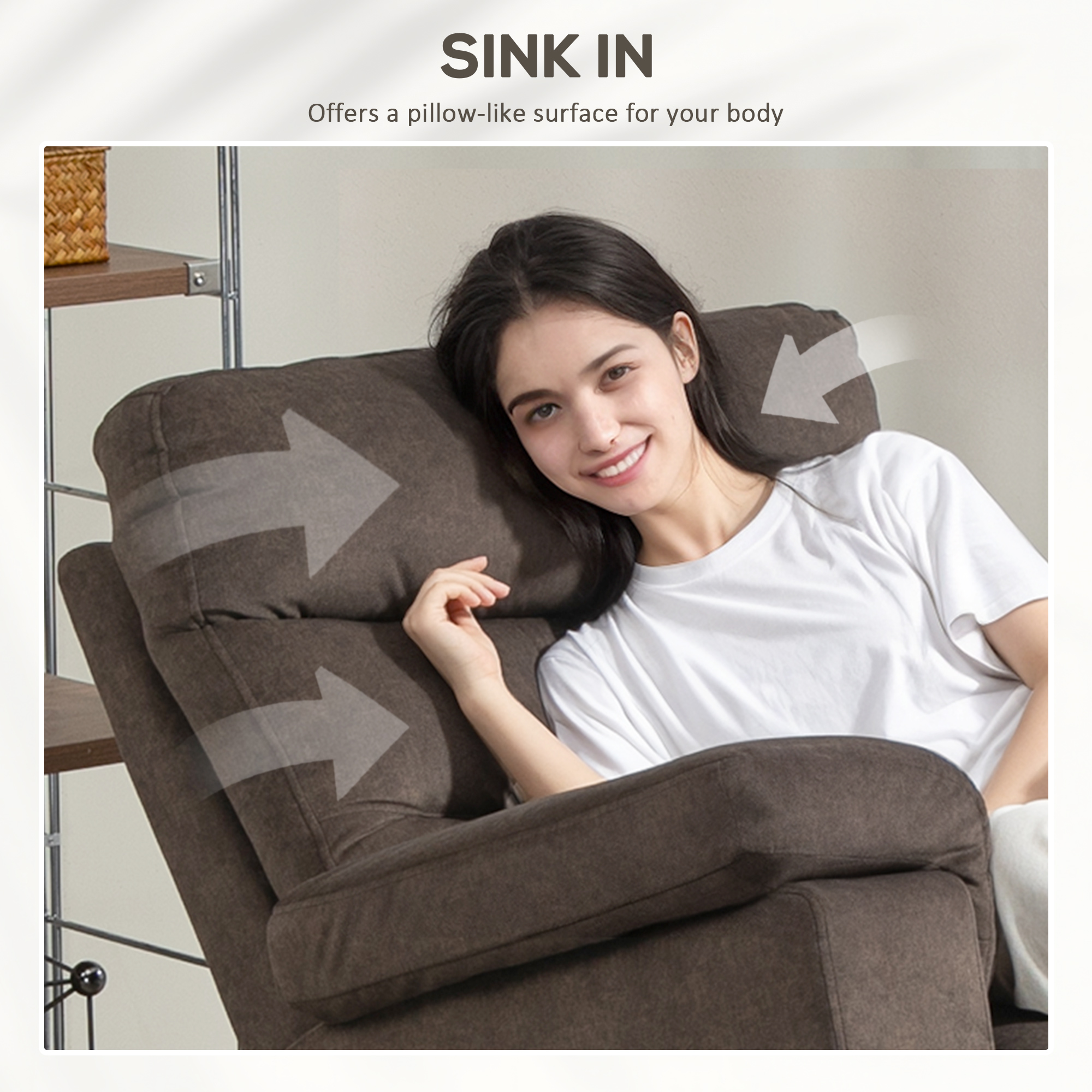  Fotoliu Reclinabil cu Masaj, incalzire si Ridicare Asistata, Maro inchis [6]