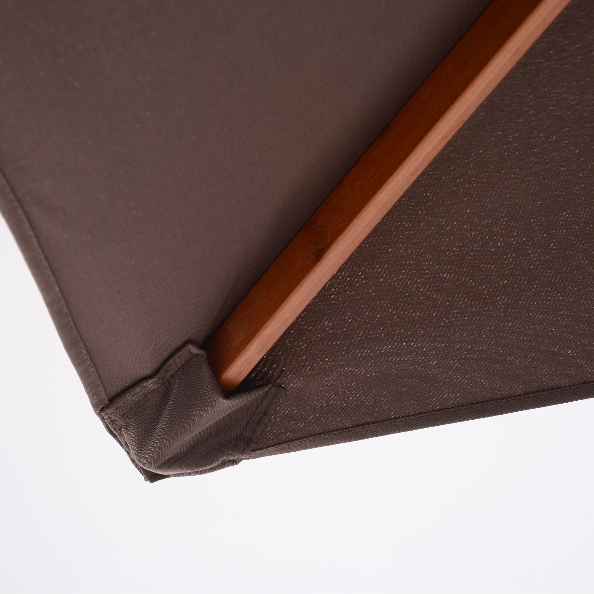  Umbrela dreptunghiulara inclinabila 2x1,5 m cu 6 spite si deschidere cu sfoara, din bambus si poliester, culoare cafea [8]