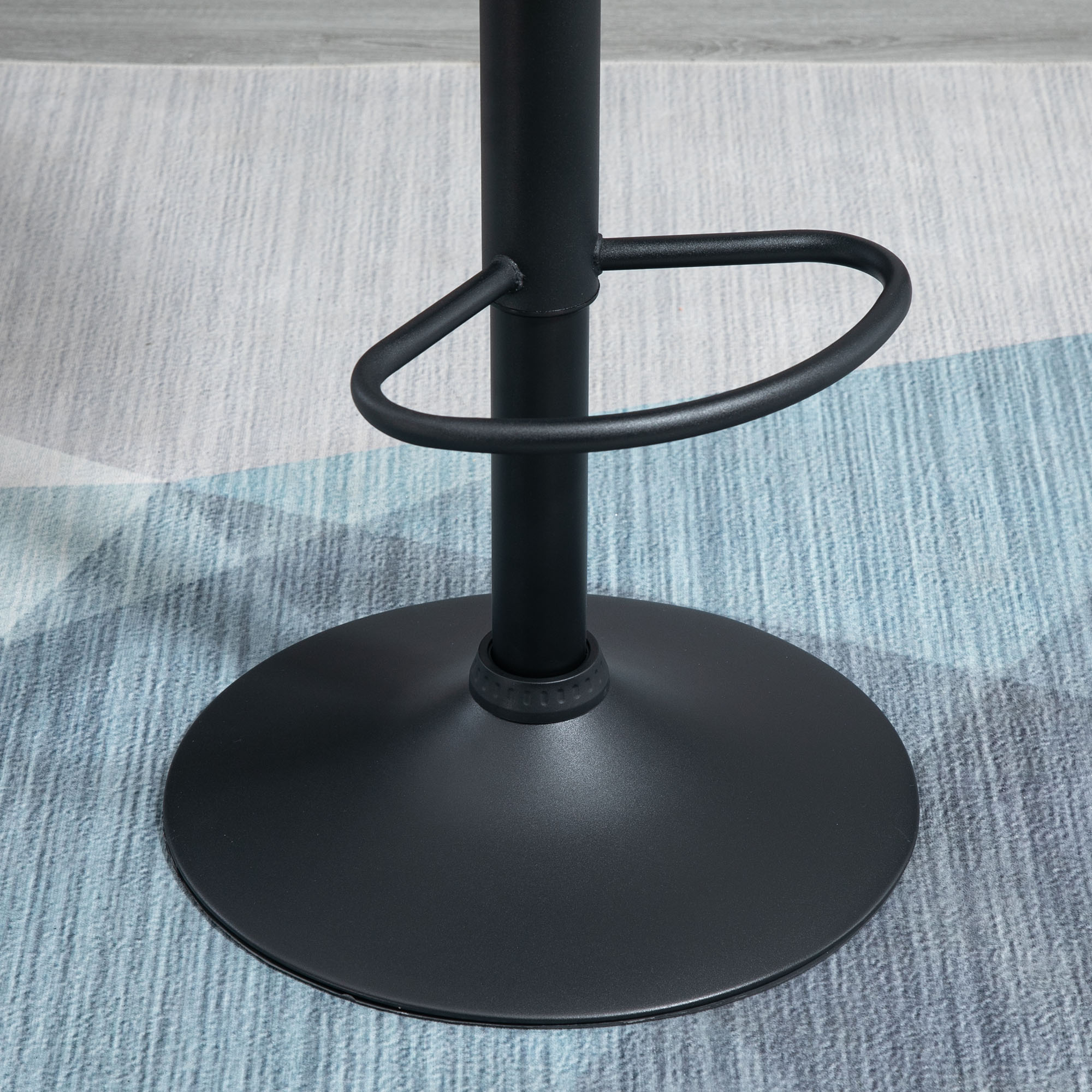  set 2 scaune de bar, reglabile, imitatie de piele maro [8]