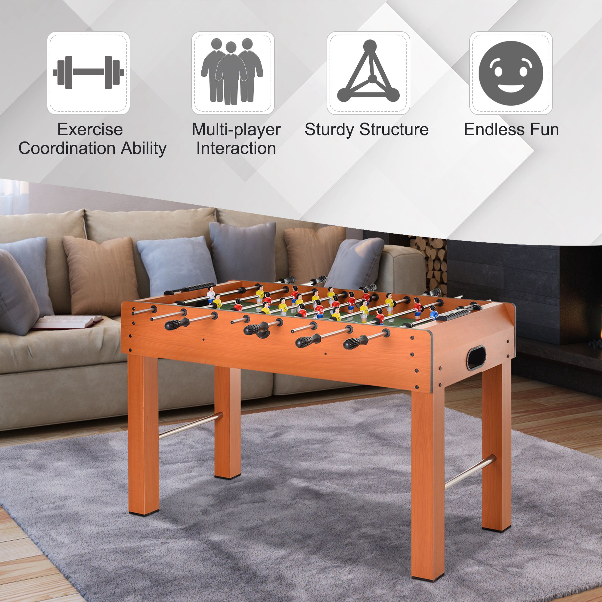  Masa Foosball Profesionala - MDF cu 22 Jucatori [7]