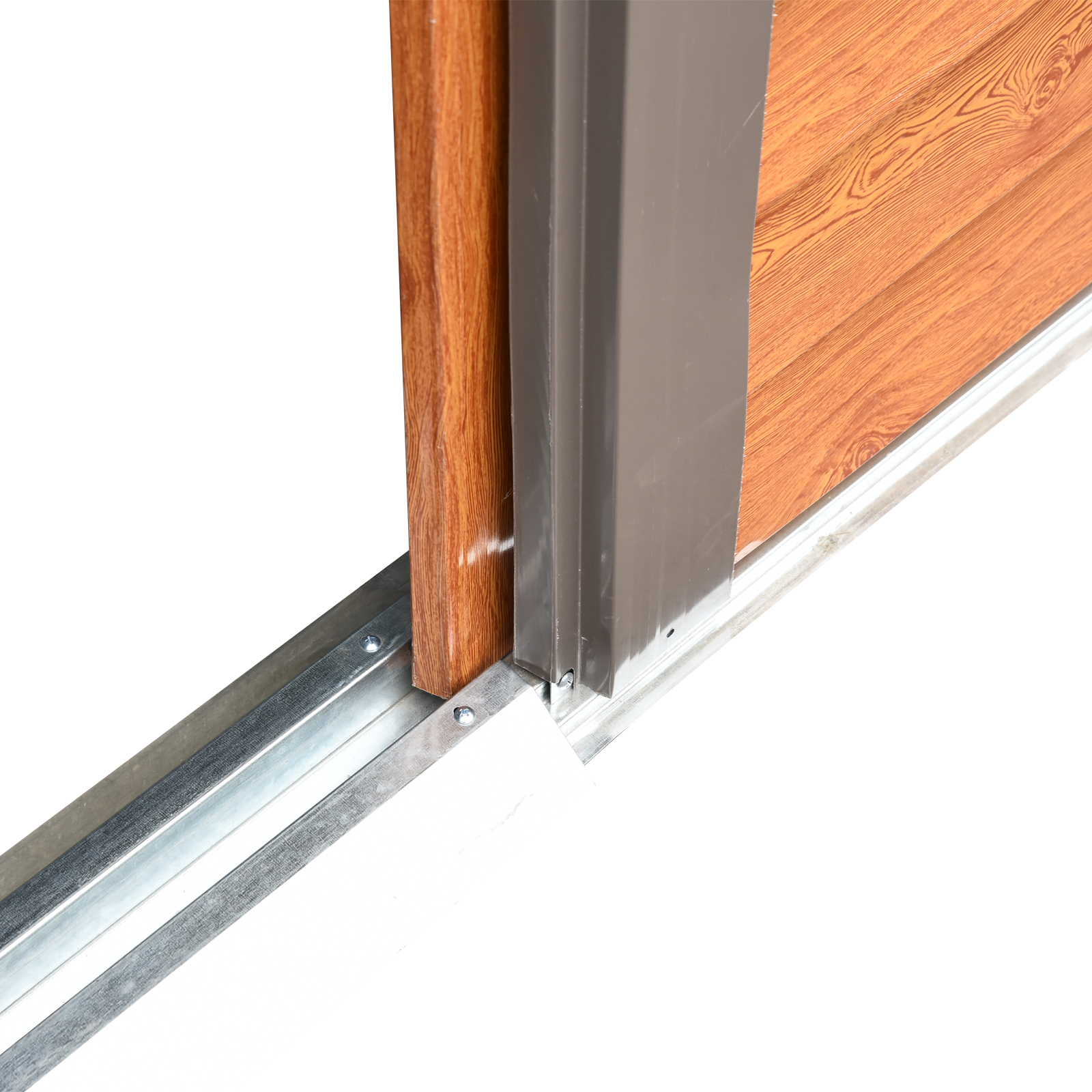 Magazie de gradina robuste din otel cu usi glisante, efect lemn, 197,5 x 160 x 178-201 cm - depozitare unelte & scule [8]