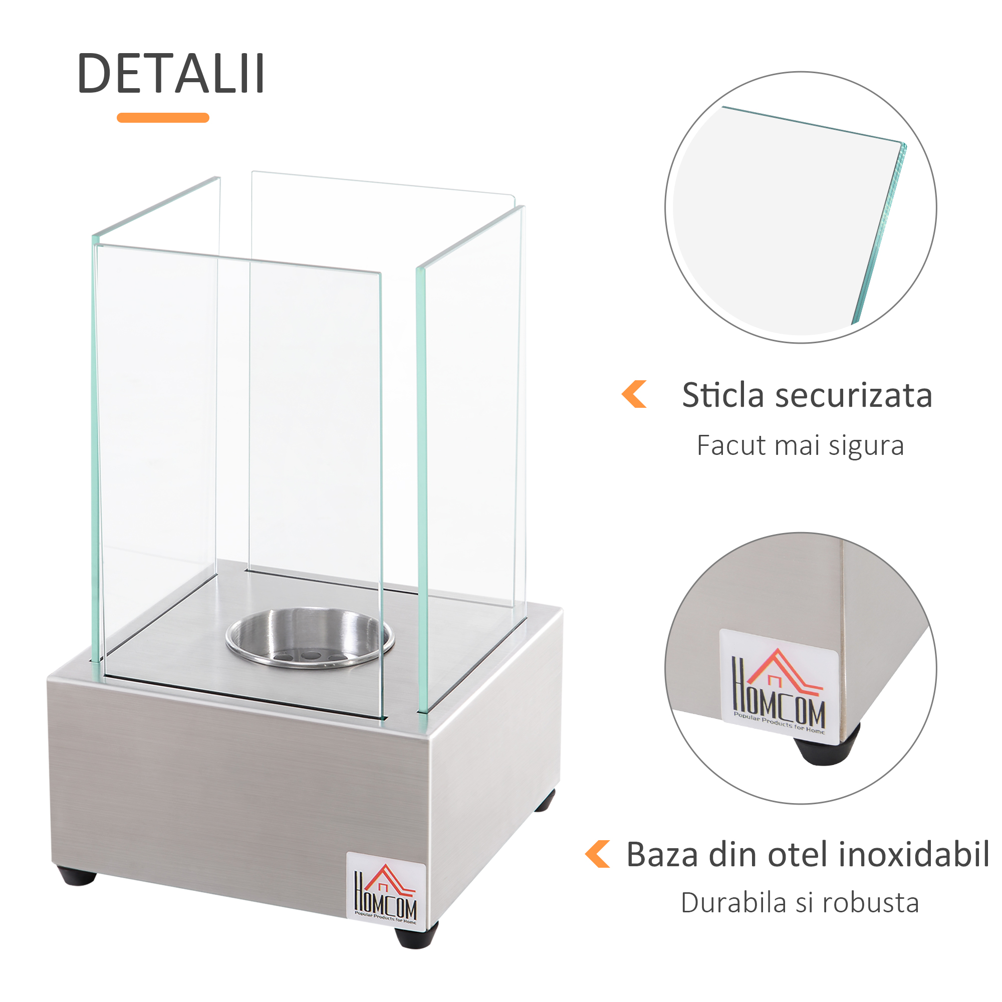  Semineu de masa otel si sticla arzator 0,4L pentru spatii exterioare si interioare [3]