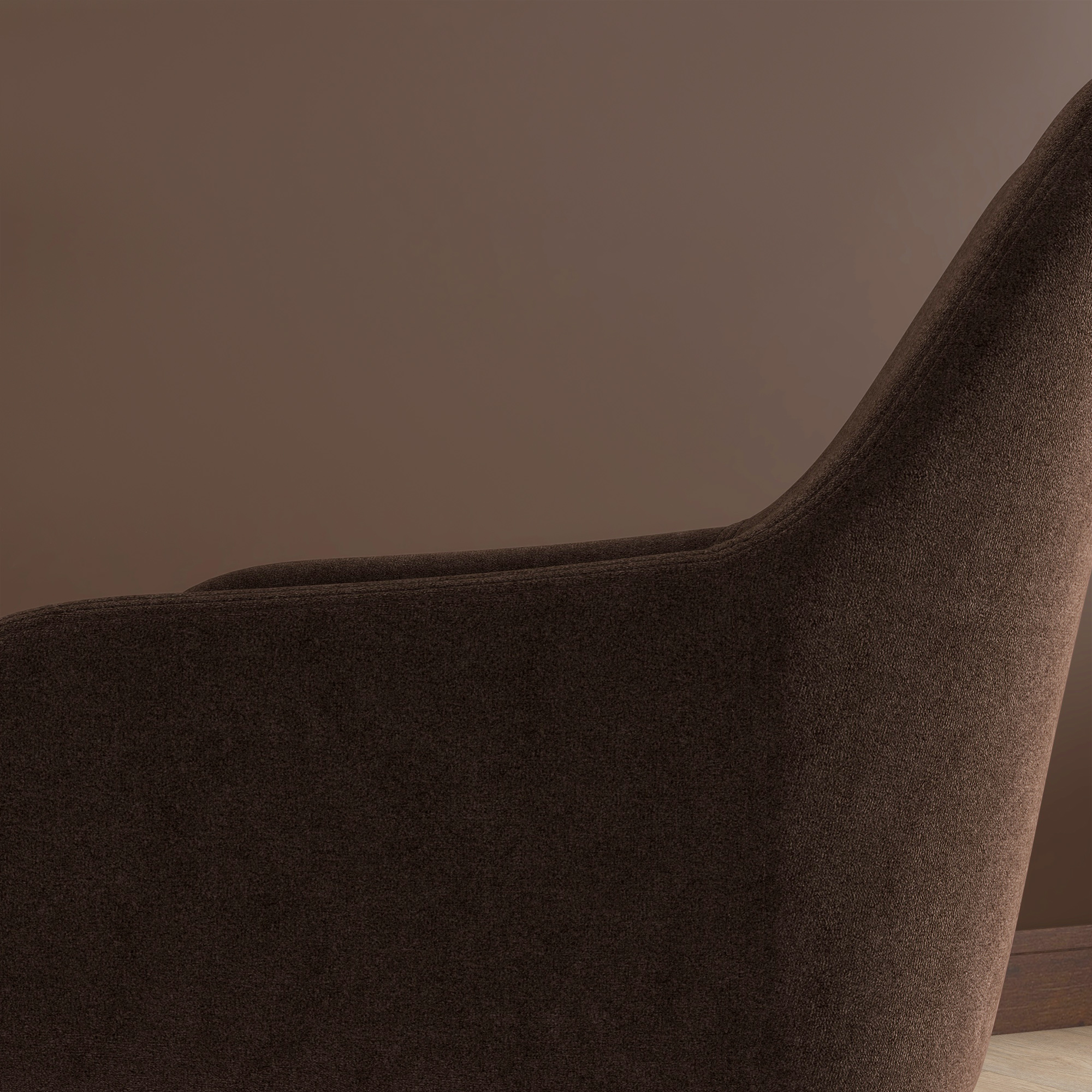  Set 2 Scaune de Dining Tapitate in Stil Nordic cu Brate si Picioare din Otel, 54x57x80 cm, Maro [8]