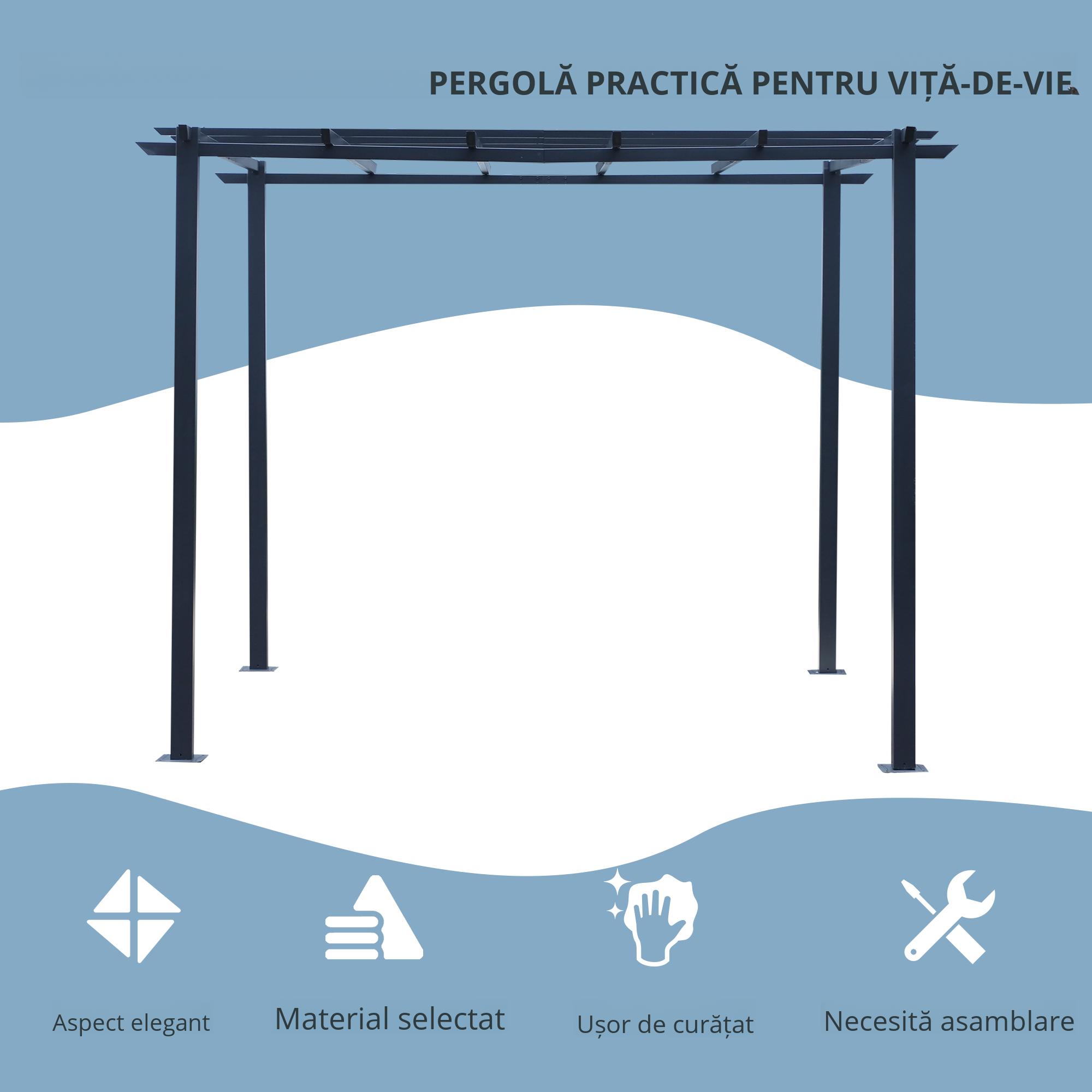  Spalier Gradina Metal Negru 297×295×230 cm - Pentru Plante Catatoare [5]