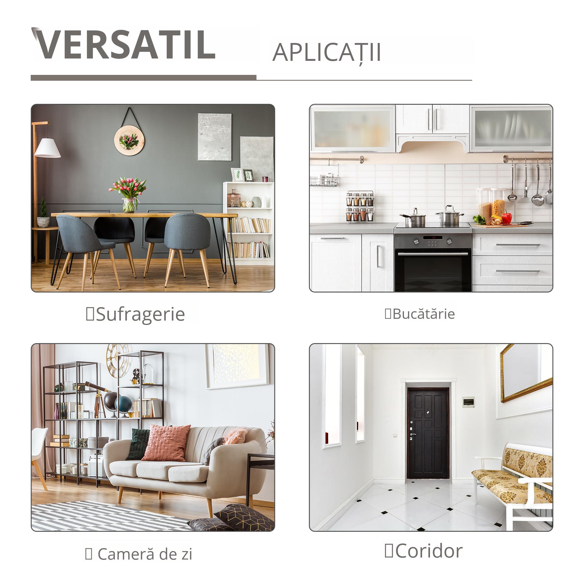  Dulap de Bucatarie Rustic cu 2 Sertare, Rafturi Deschise si Suport pentru Sticle, din Lemn si Metal, 80x39x86 cm [5]