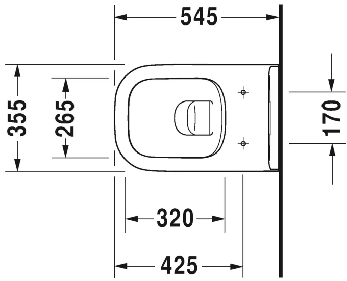 Vas WC Duravit 25700900002, D-Code, montaj suspendat, tip clatire jet de apa, tip evacuare orizontala, alb [8]